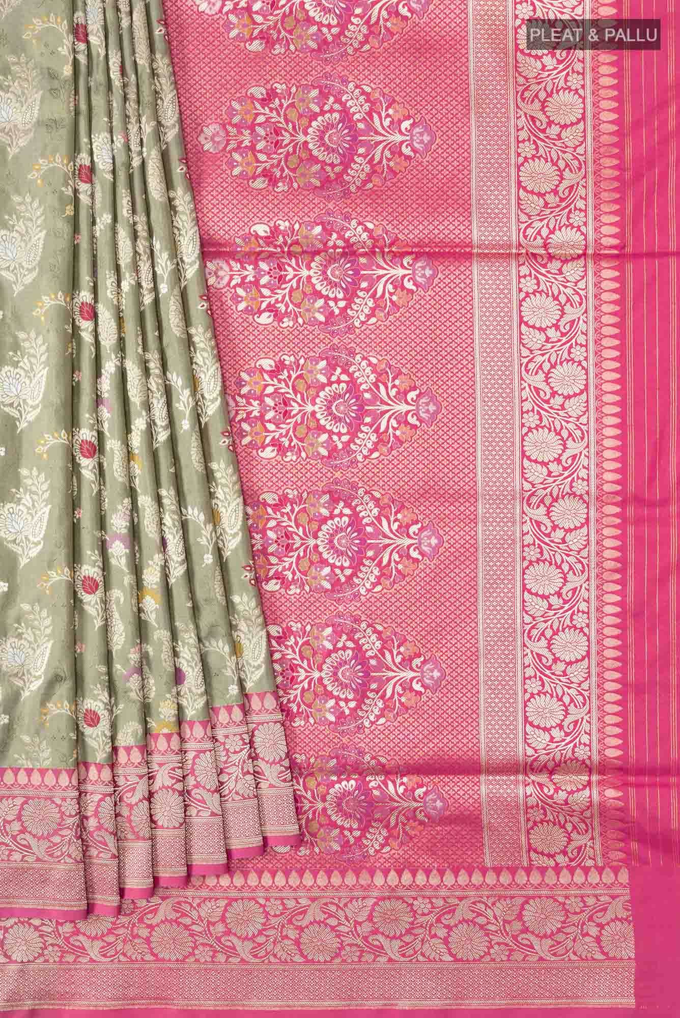 Green Banarasi Silk Saree