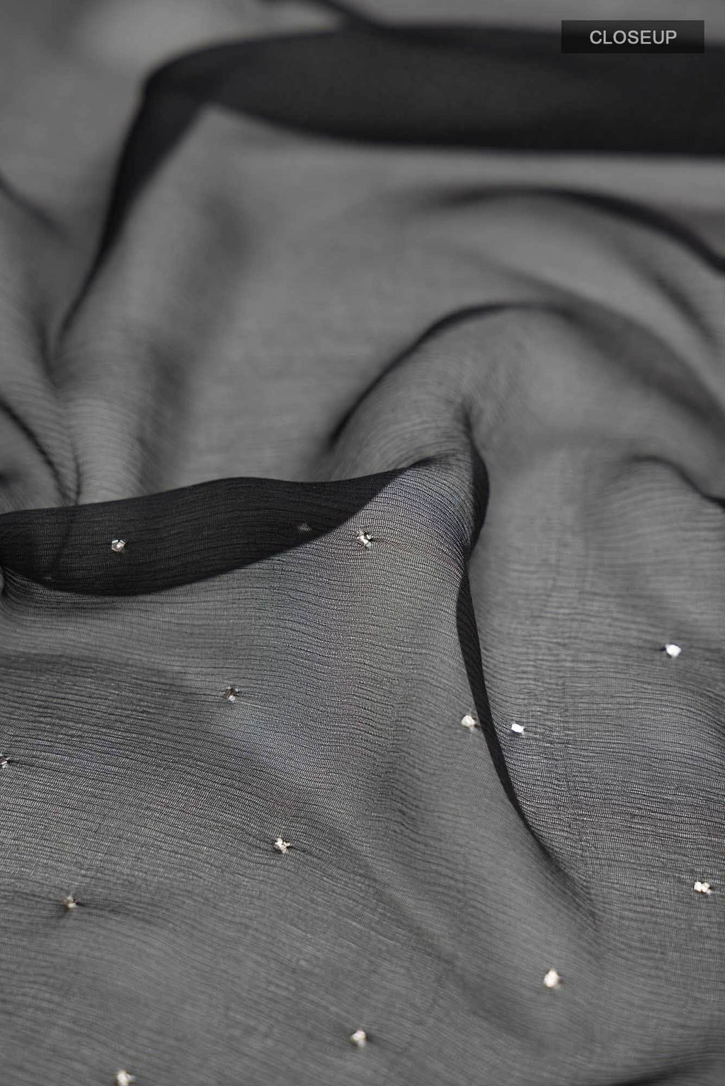 Black Mysore Chiffon Saree