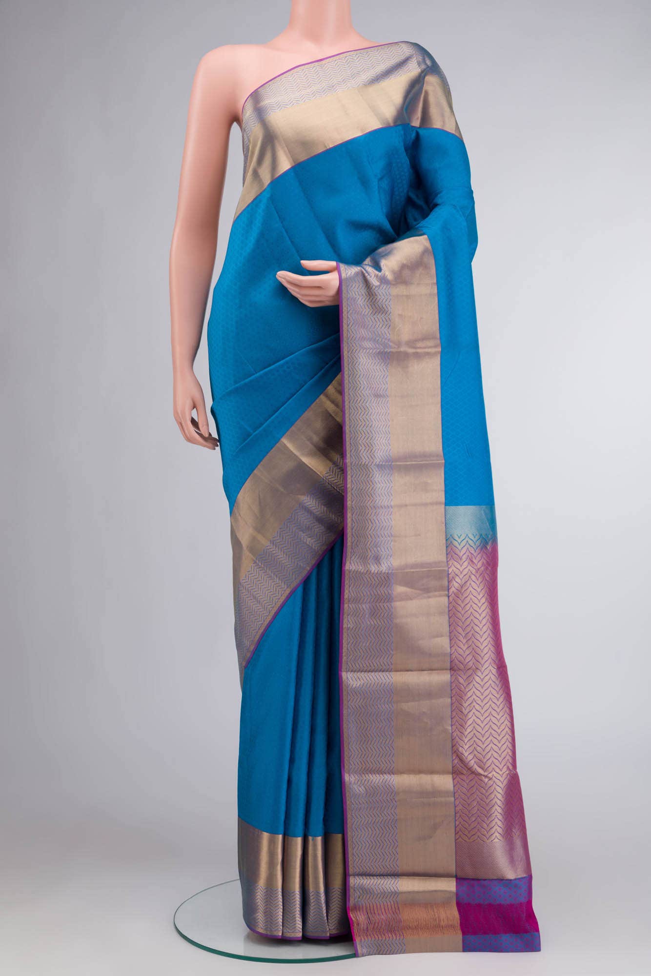 Blue Kanchipuram Silk Saree