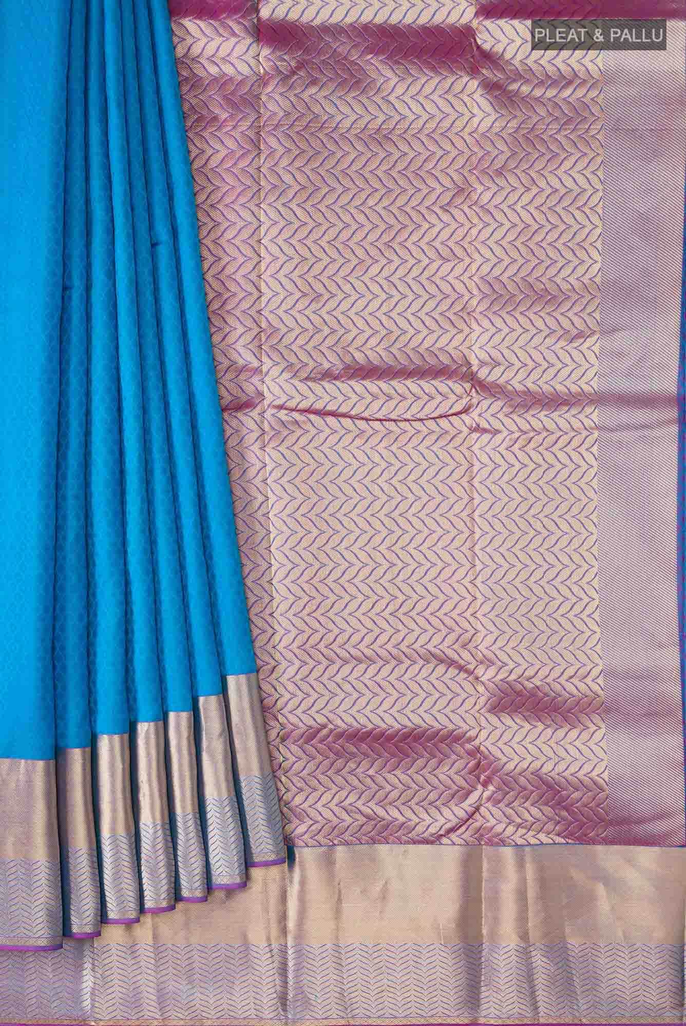 Blue Kanchipuram Silk Saree