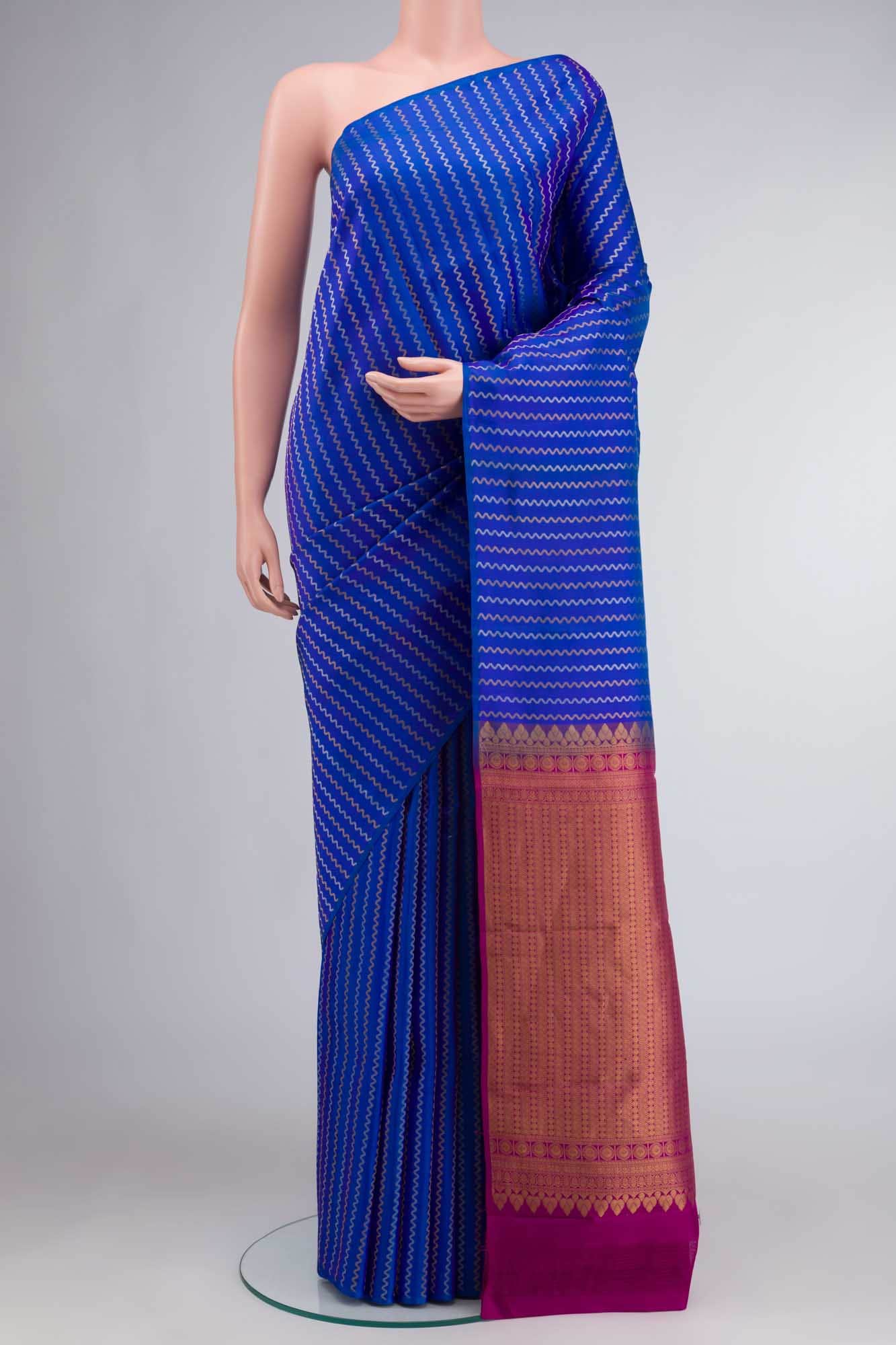Blue Kanchipuram Silk Saree