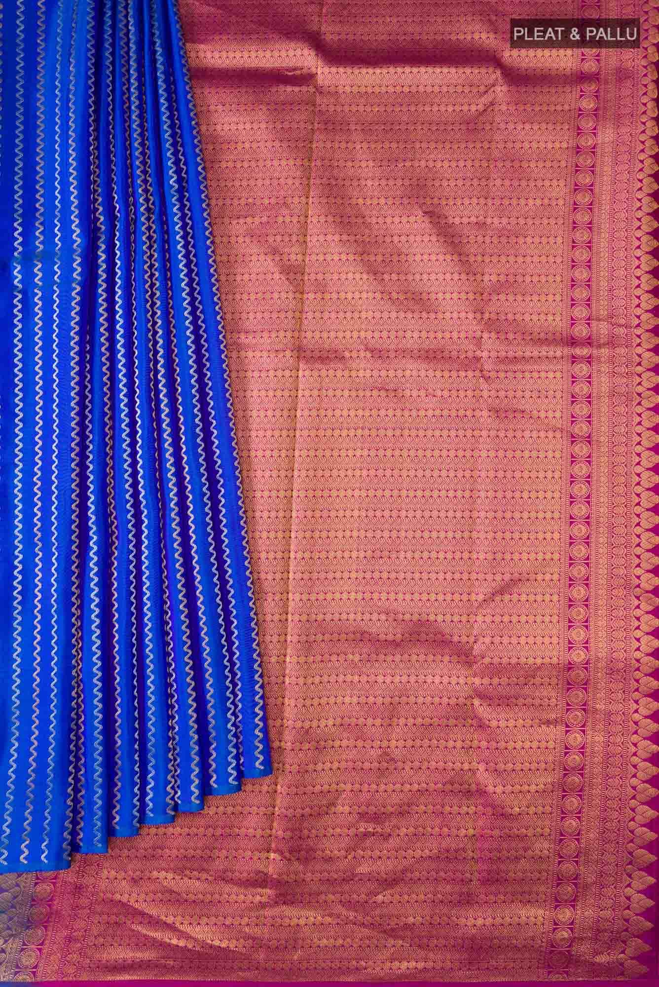 Blue Kanchipuram Silk Saree