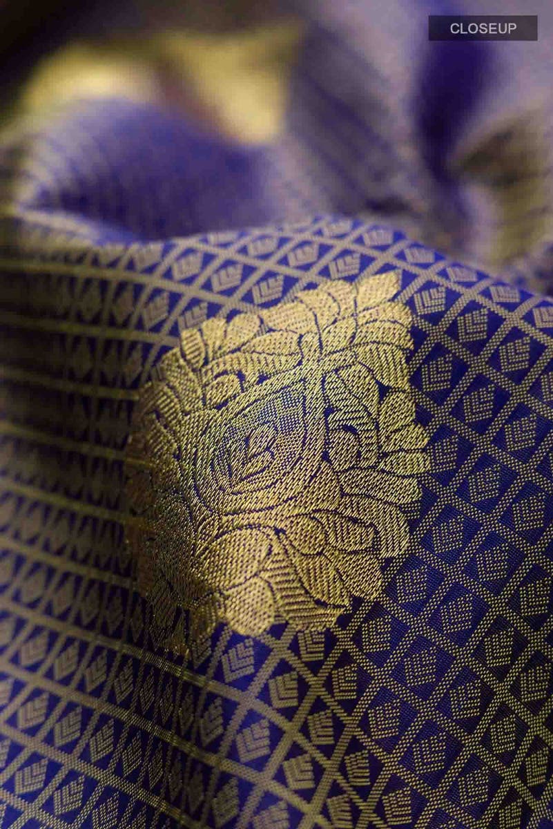 Blue Kanchipuram Silk Saree