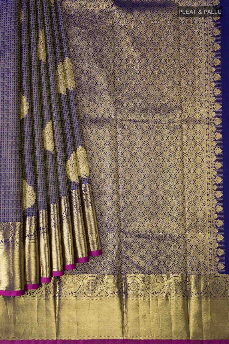 Blue Kanchipuram Silk Saree