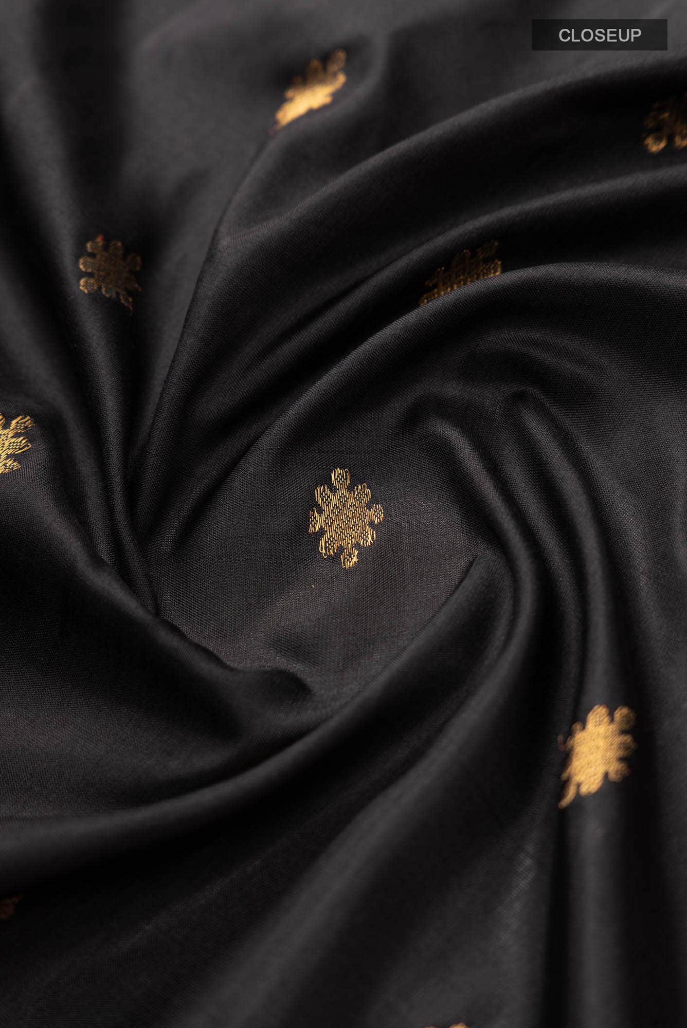 Black Gadwal Silk Saree