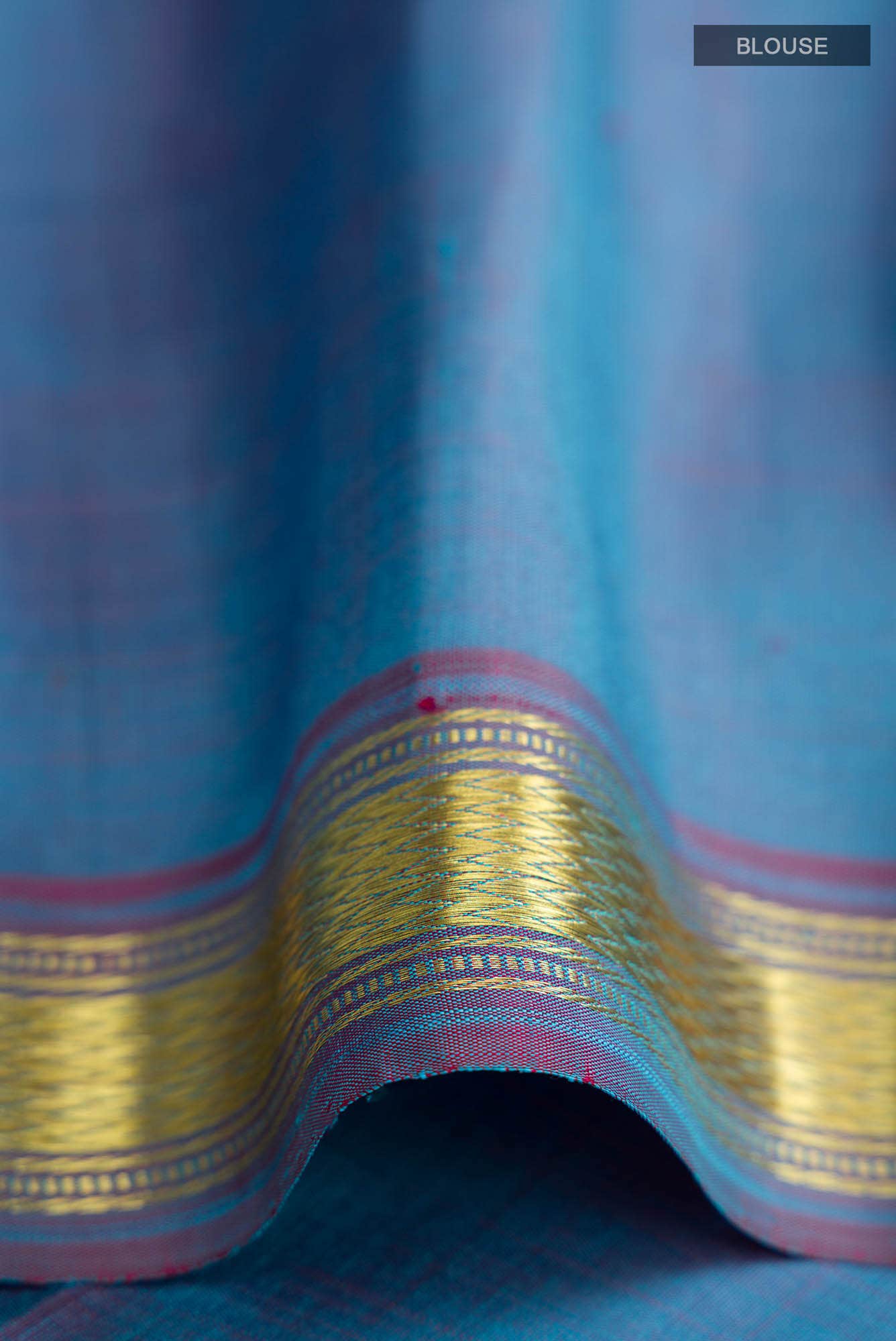 Blue Kanchipuram Silk Saree