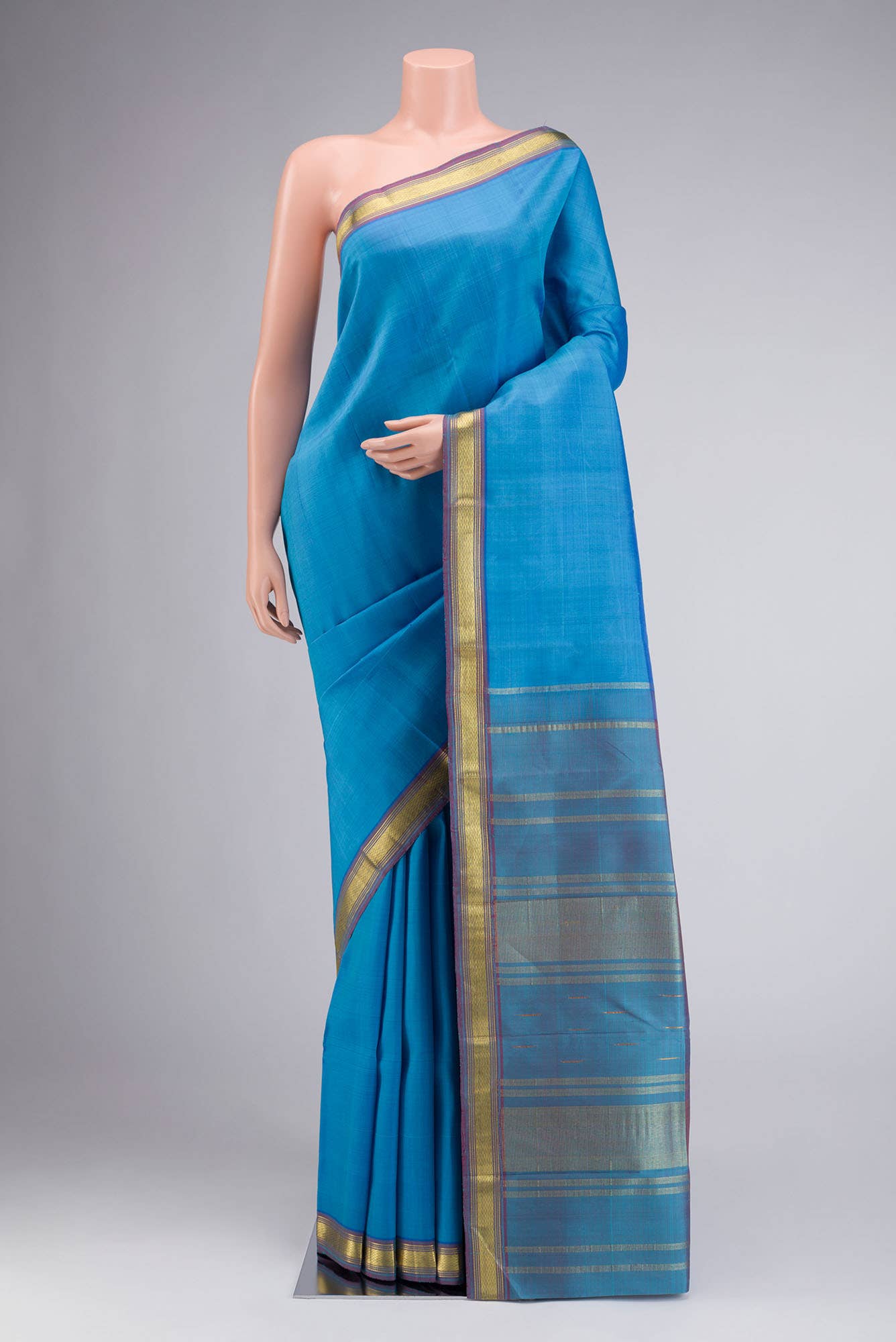 Blue Kanchipuram Silk Saree