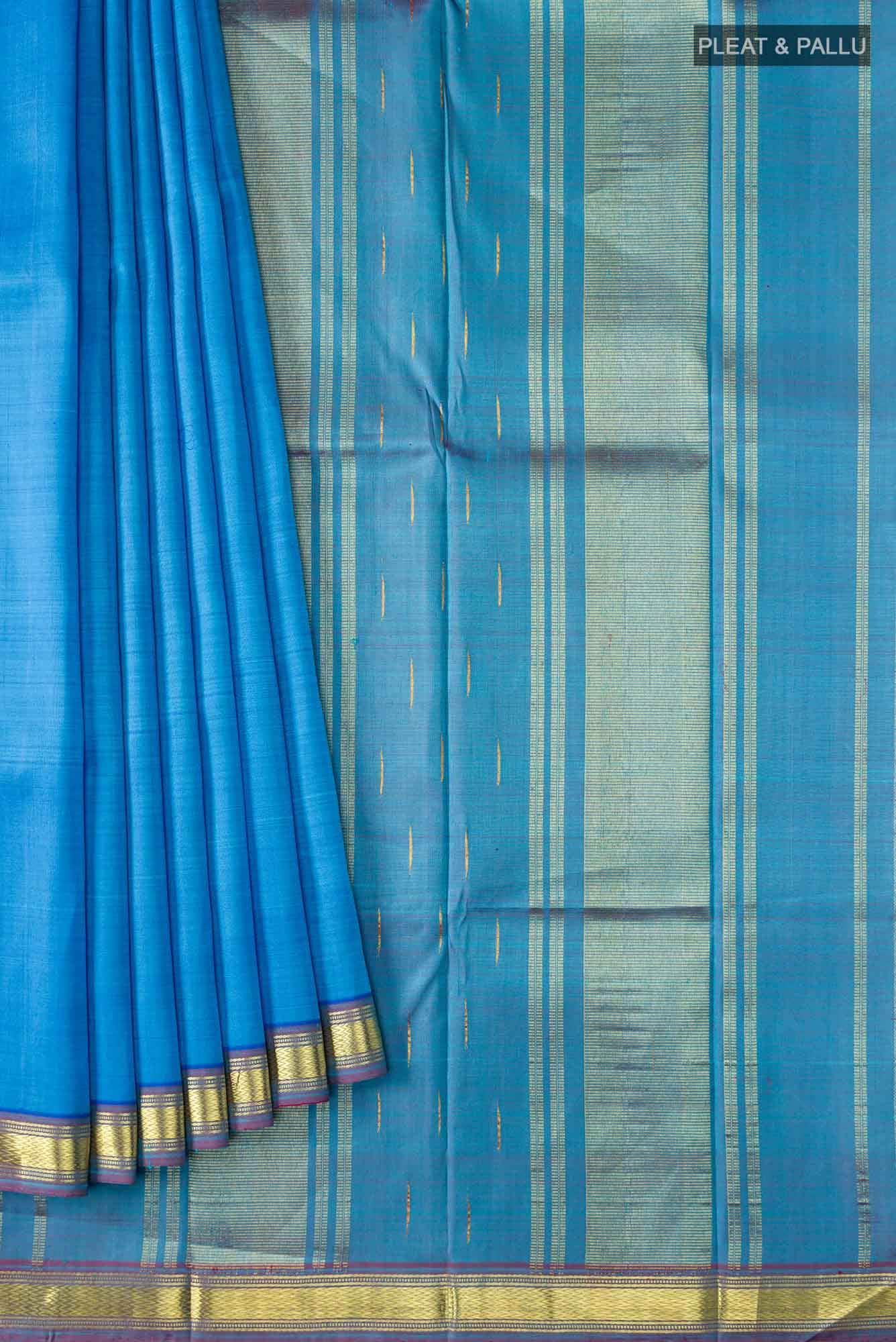 Blue Kanchipuram Silk Saree