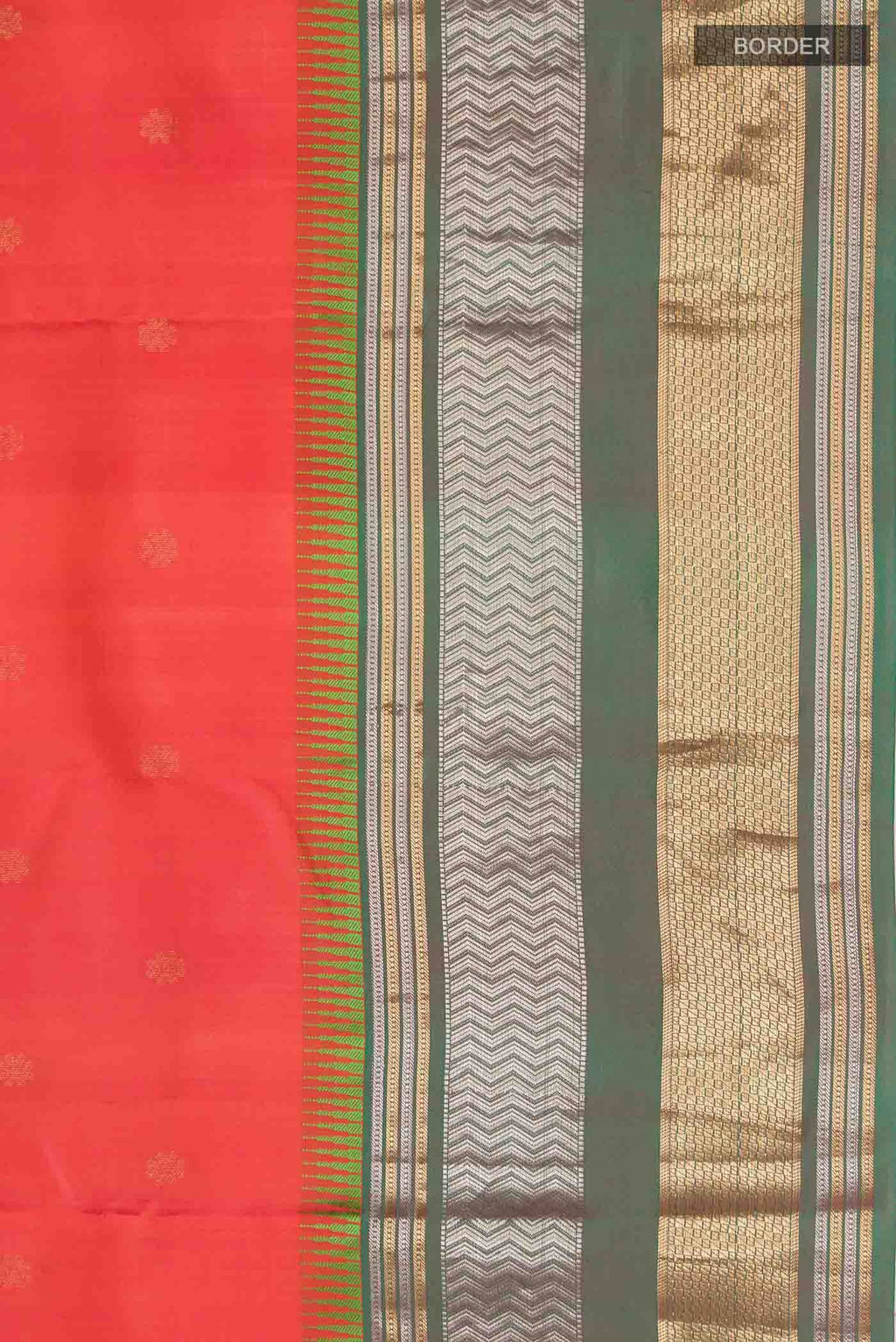 Orange Kanchipuram Silk Saree