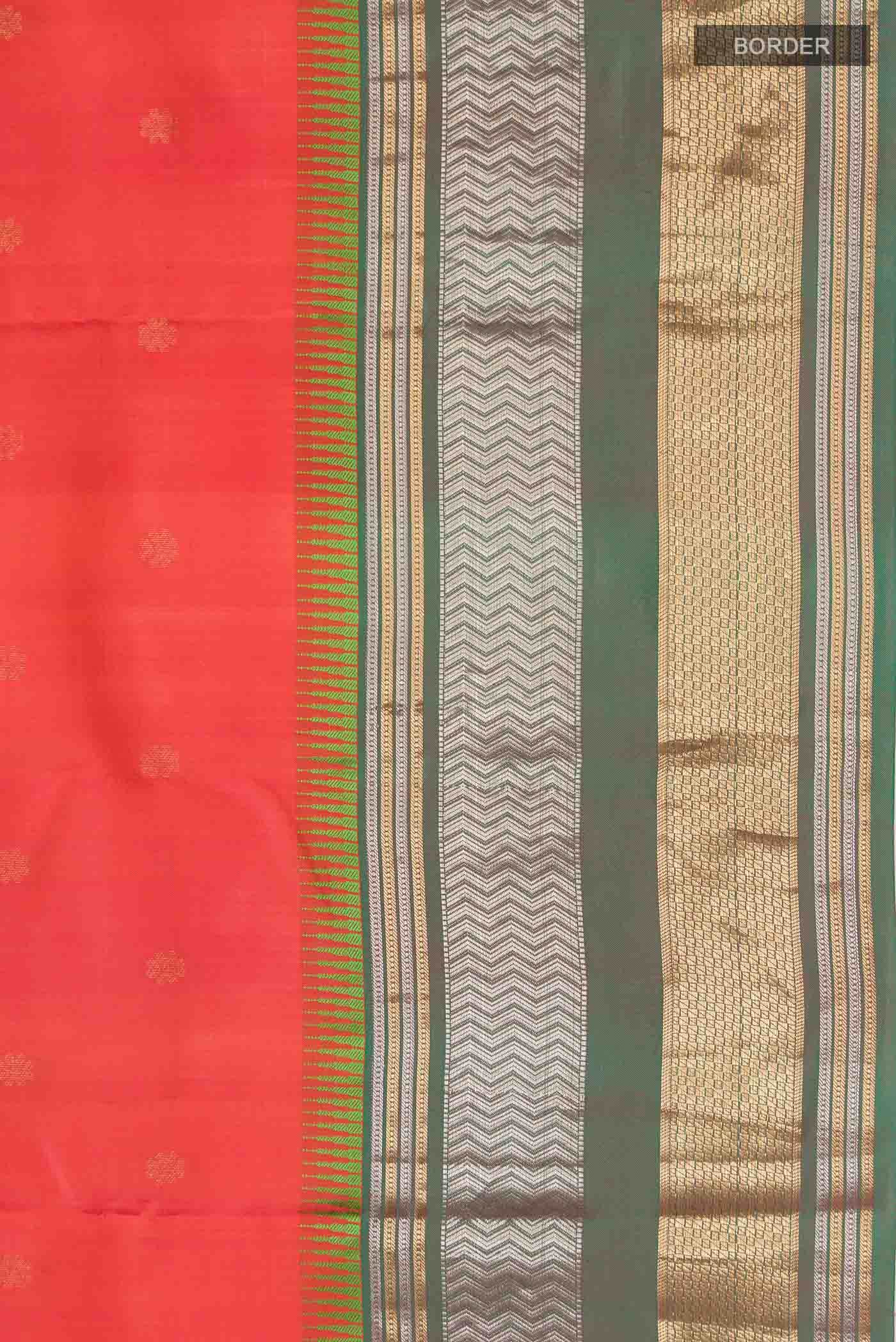 Orange Kanchipuram Silk Saree