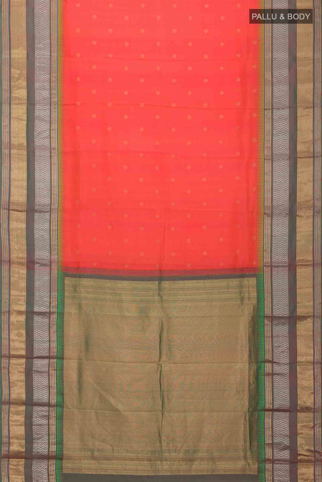 Orange Kanchipuram Silk Saree