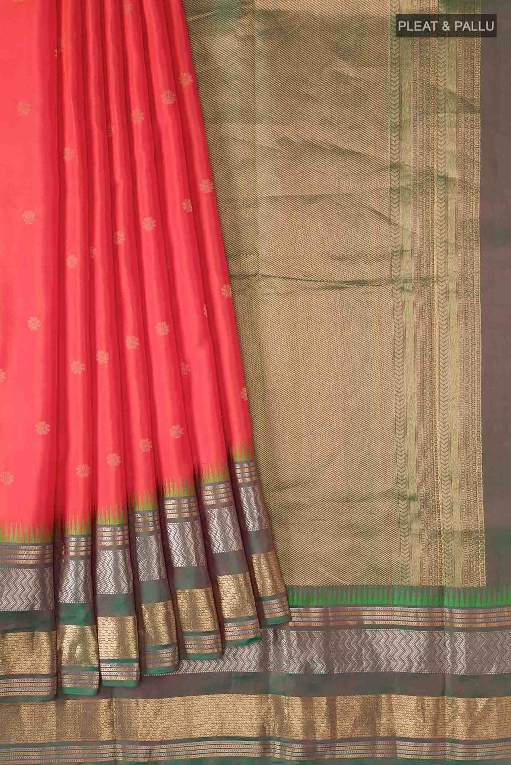 Orange Kanchipuram Silk Saree