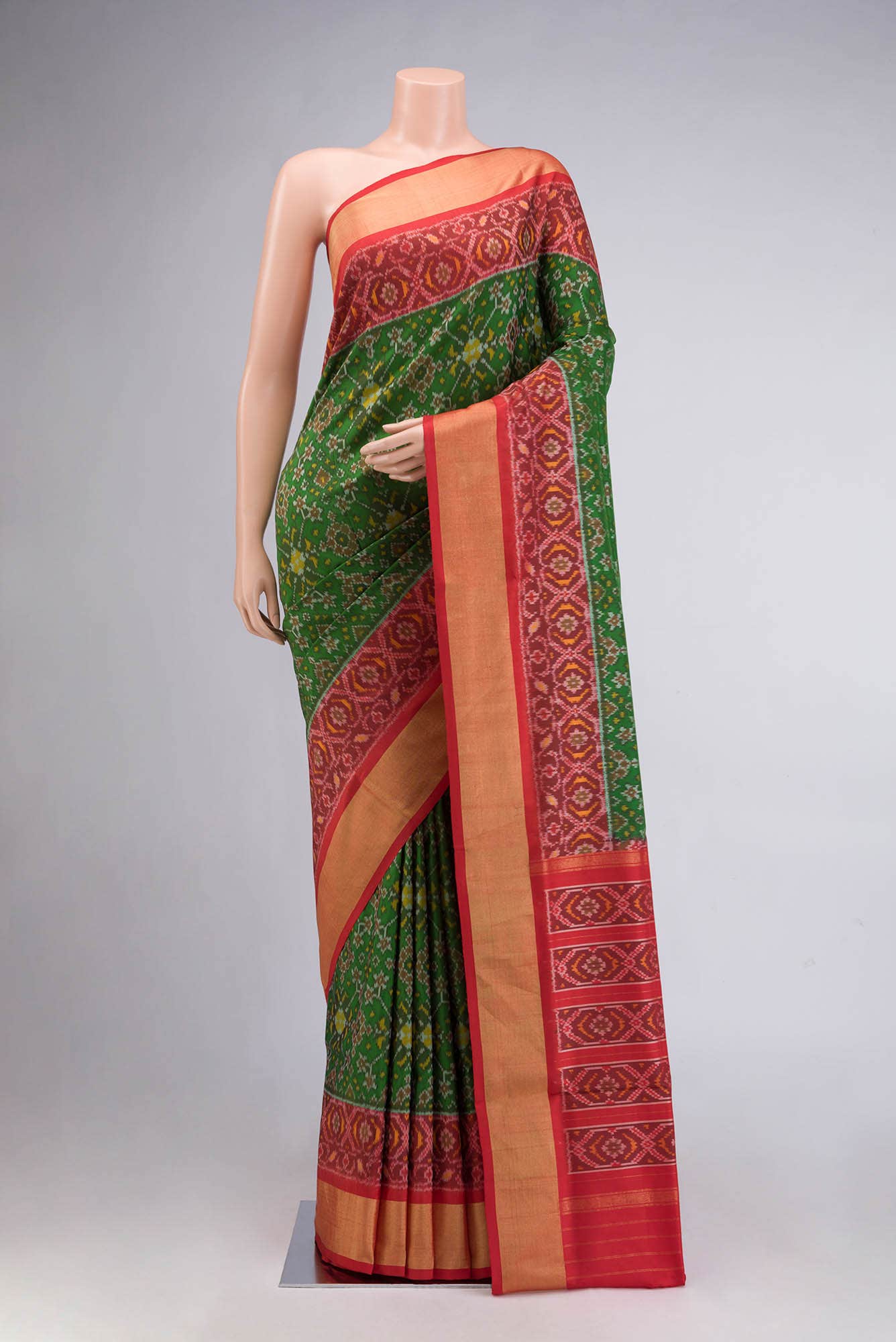 Green Pochampally Silk Saree