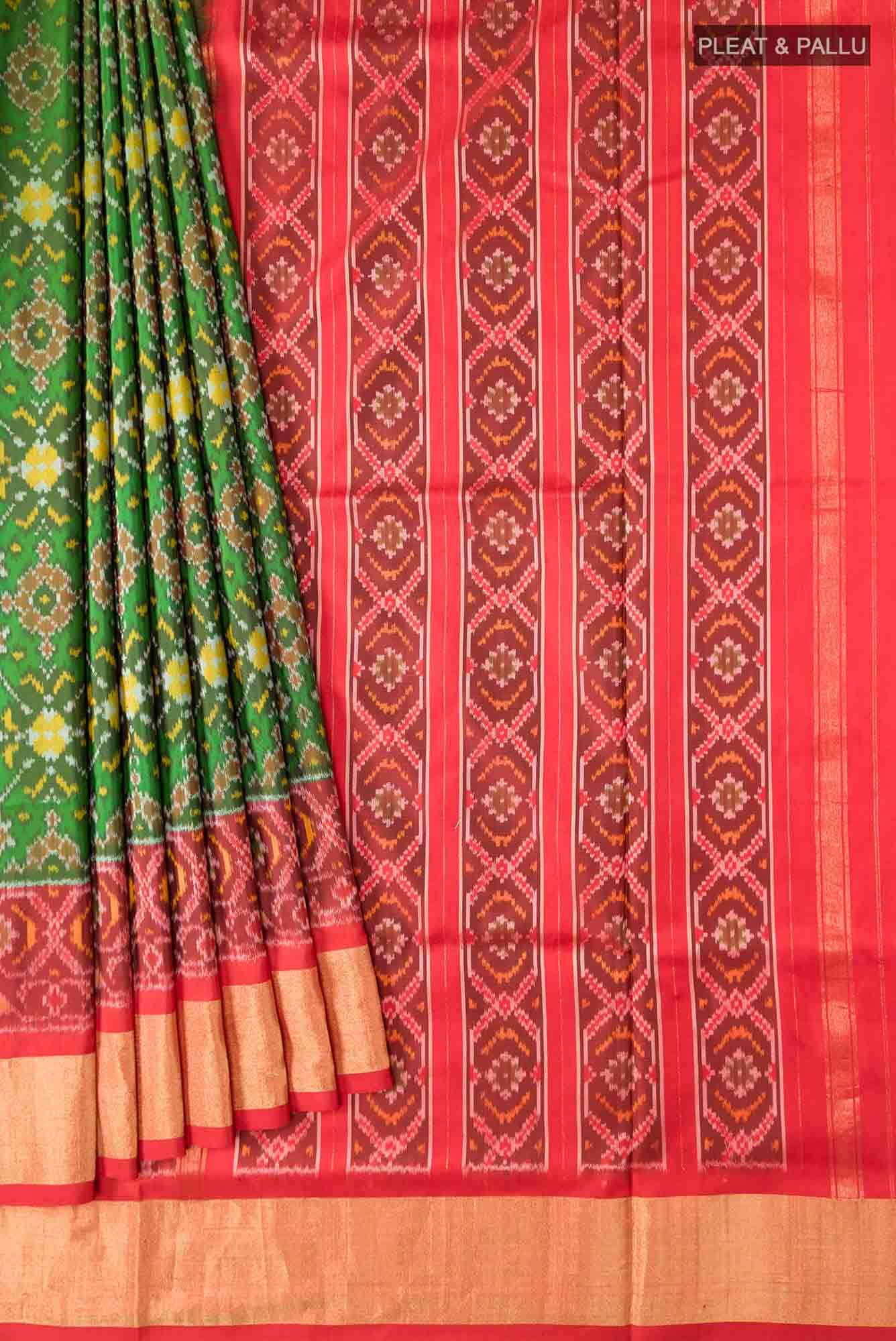 Green Pochampally Silk Saree