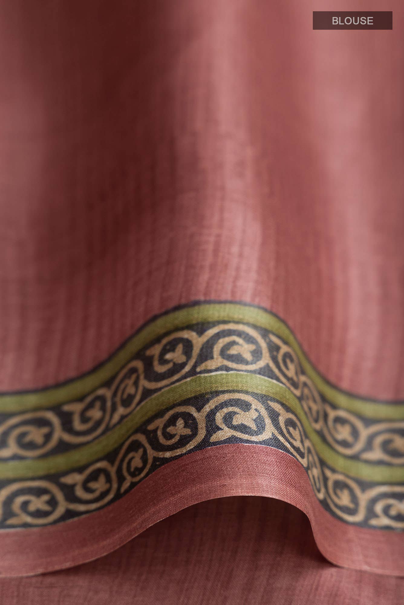 Green Bhagalpuri Tussar Silk Saree