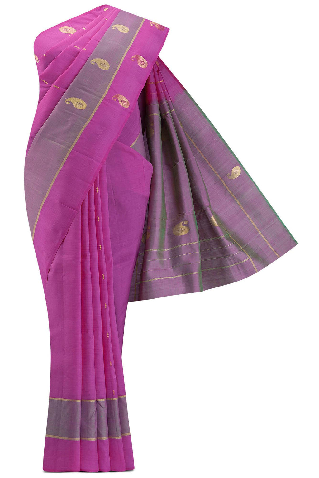 Pink Kanchipuram Silk Saree