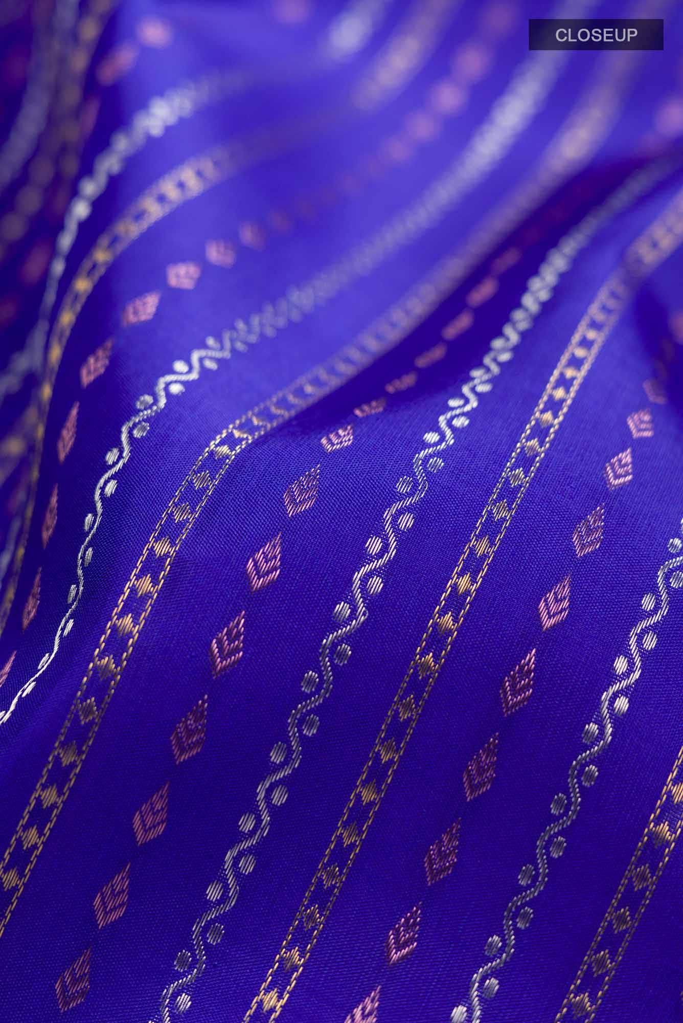 Blue Kanchipuram Silk Saree