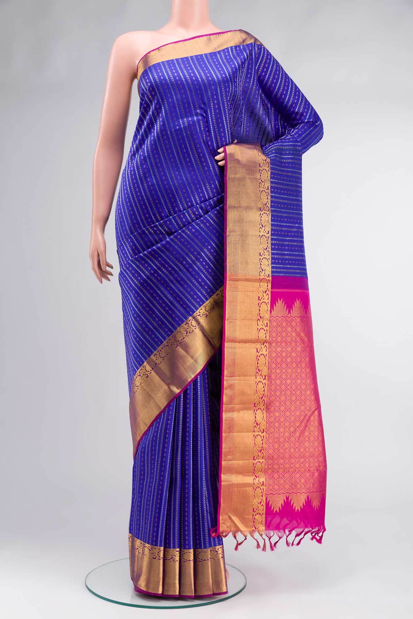 Blue Kanchipuram Silk Saree