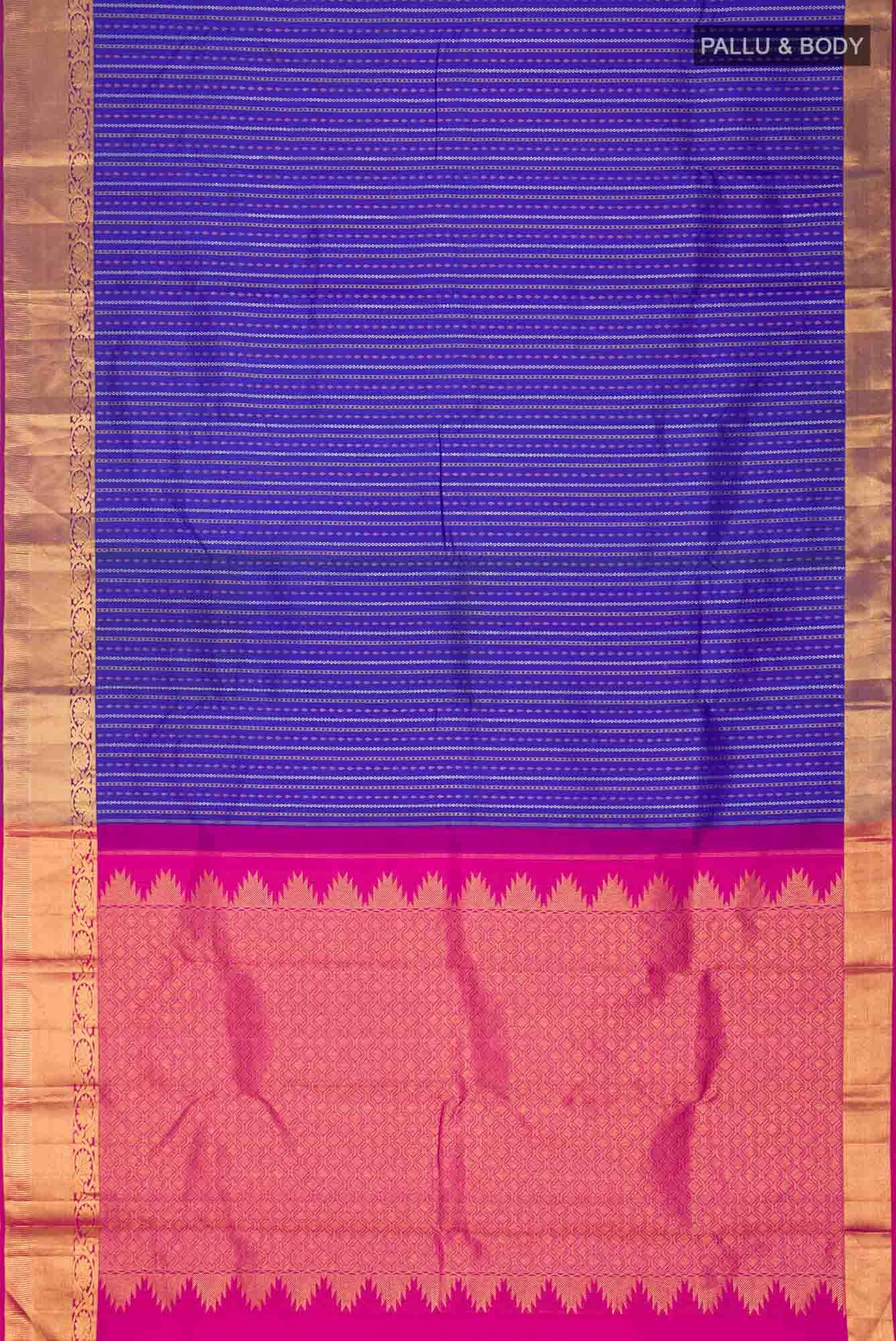 Blue Kanchipuram Silk Saree