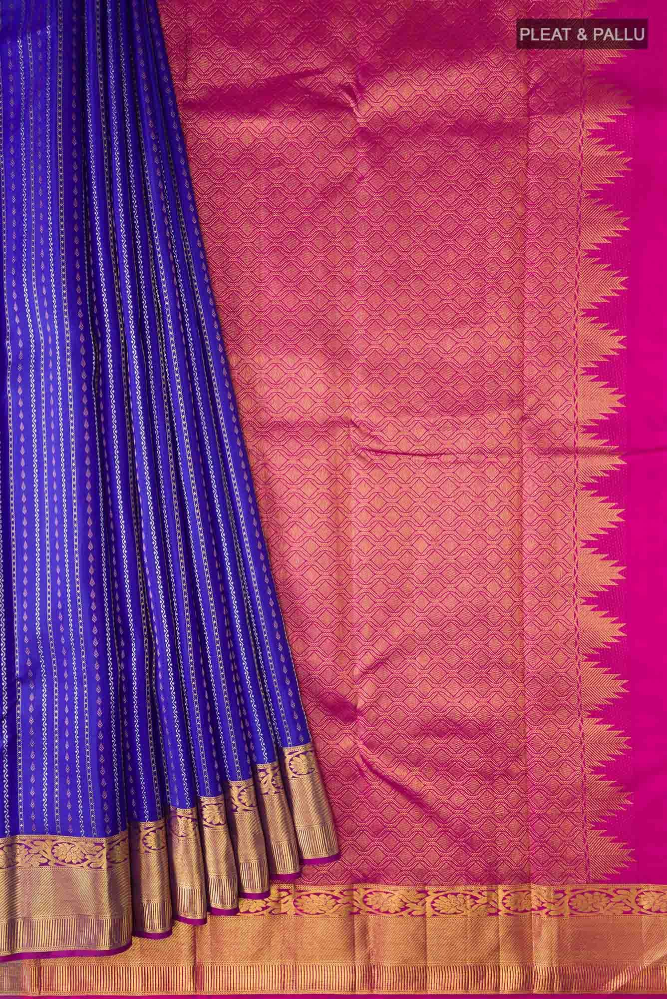Blue Kanchipuram Silk Saree