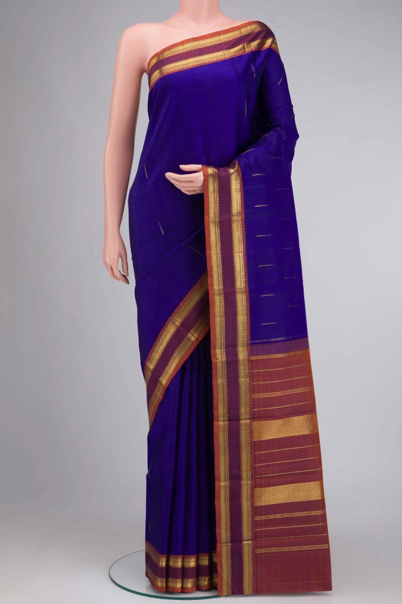 Blue Kanchipuram Silk Saree