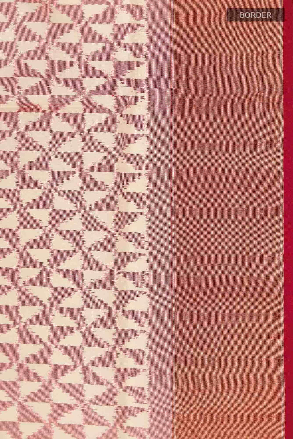 Cream Pochampally Silk Saree