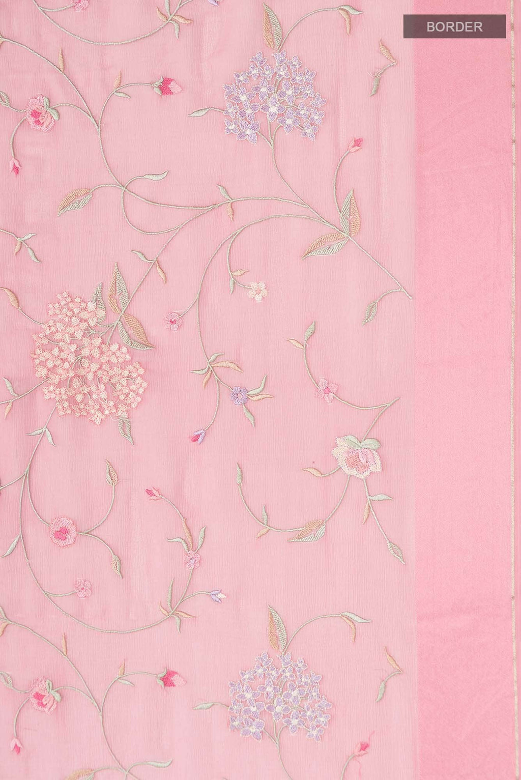 Coral Mysore Chiffon Saree