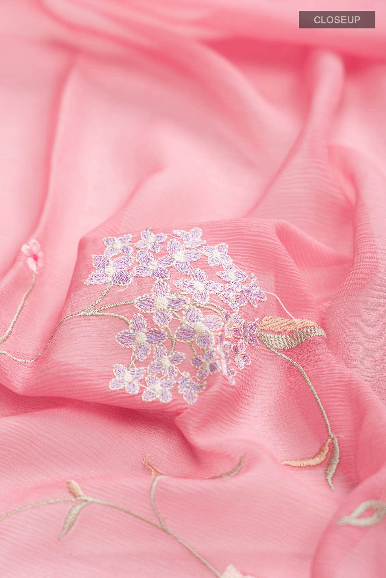 Coral Mysore Chiffon Saree
