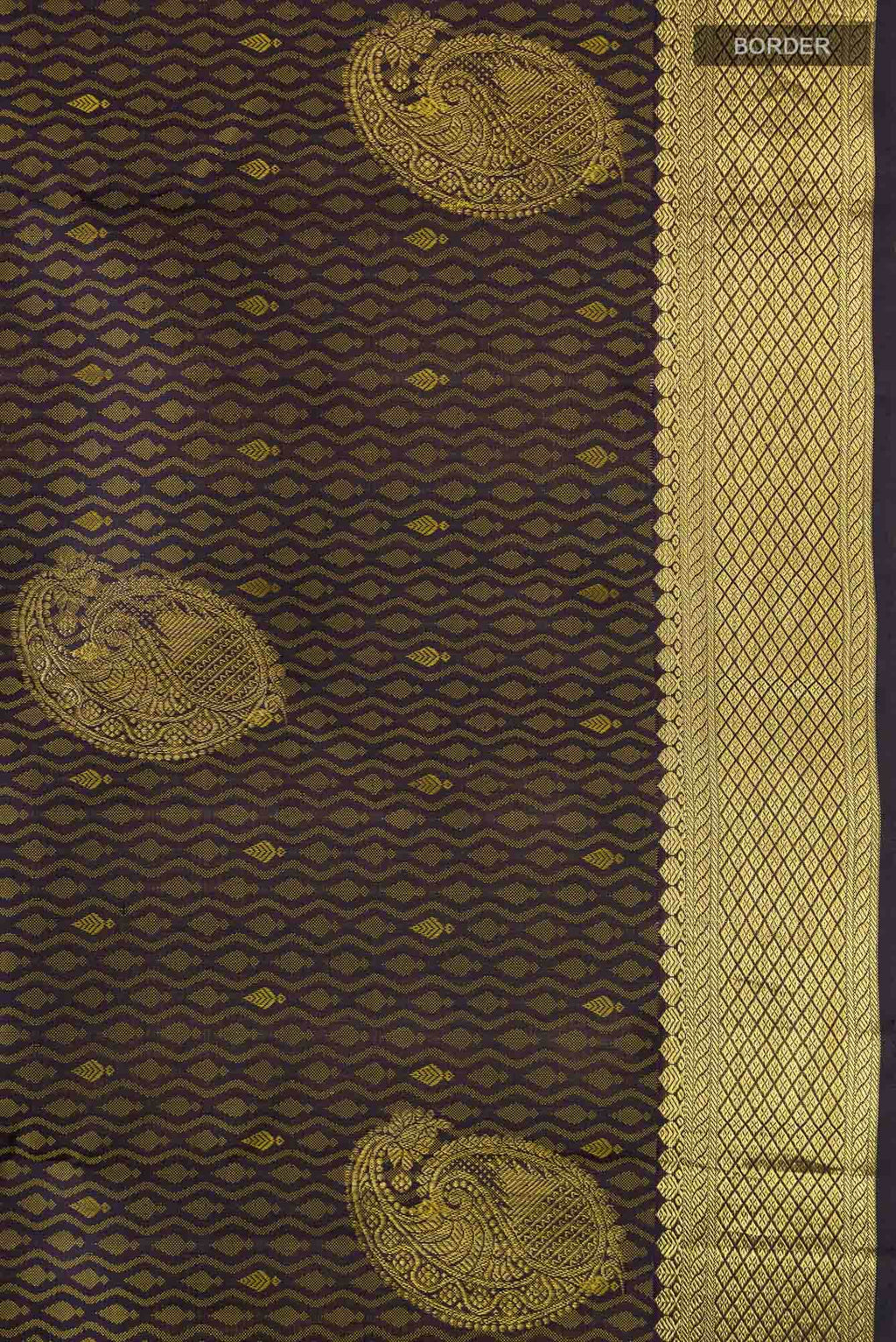 Navy Blue Kanchipuram Silk Saree