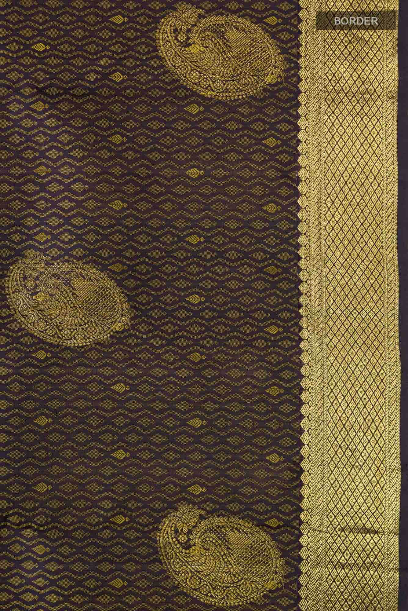Navy Blue Kanchipuram Silk Saree