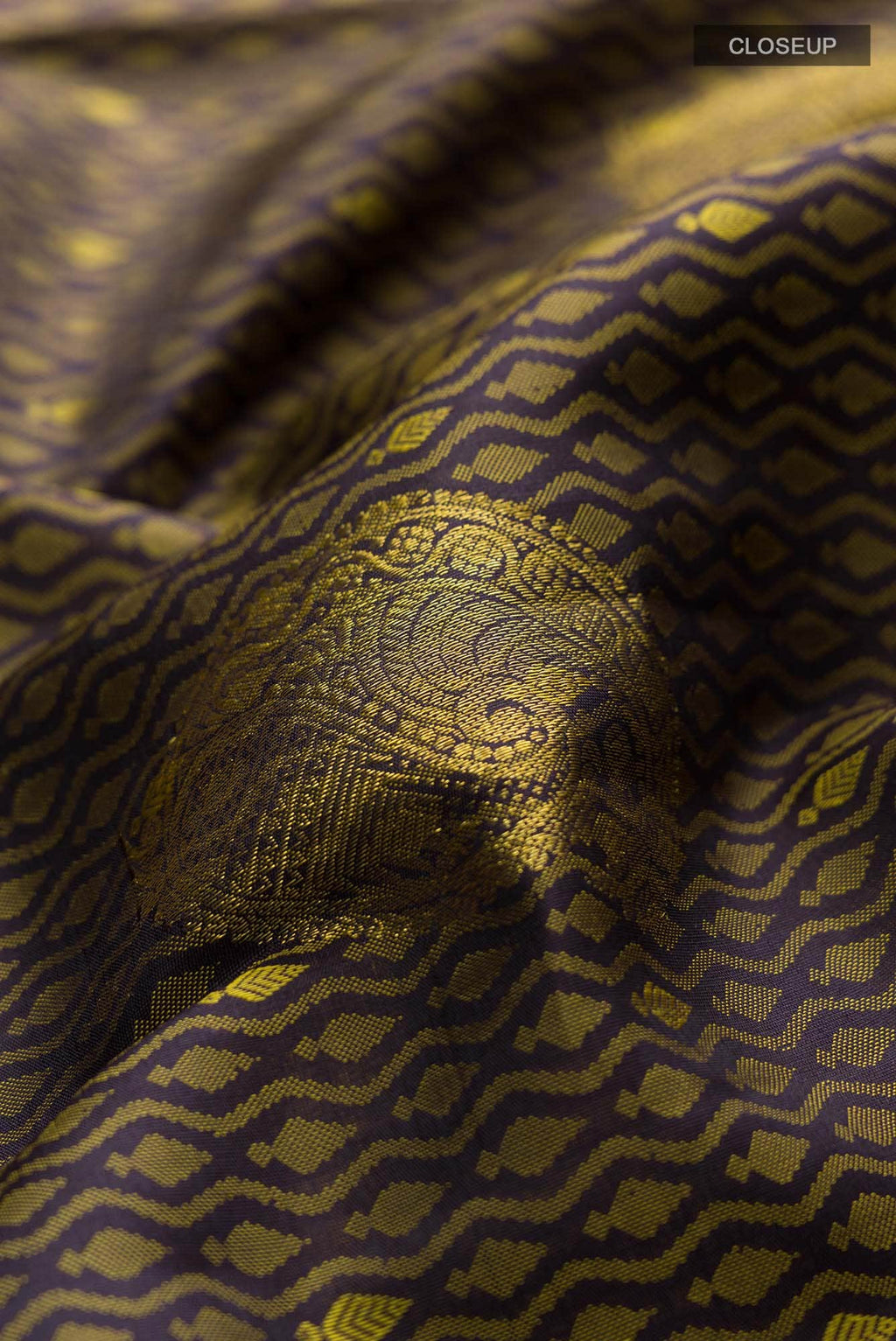 Navy Blue Kanchipuram Silk Saree