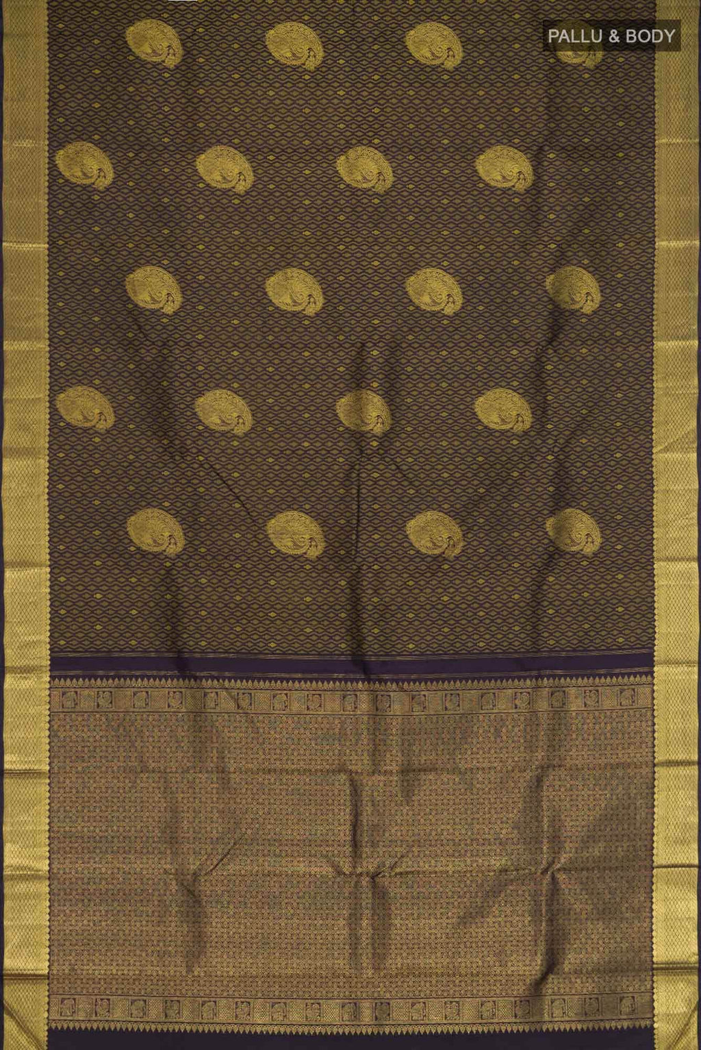 Navy Blue Kanchipuram Silk Saree