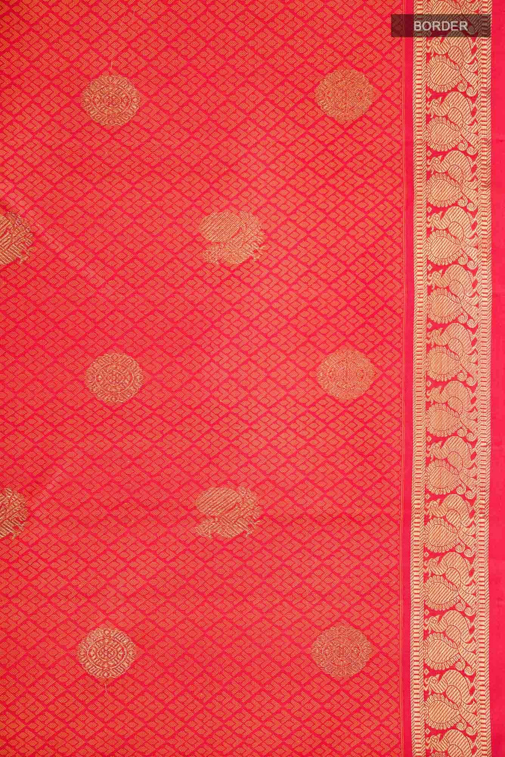 Red Dual Tone Kanchipuram Silk Saree