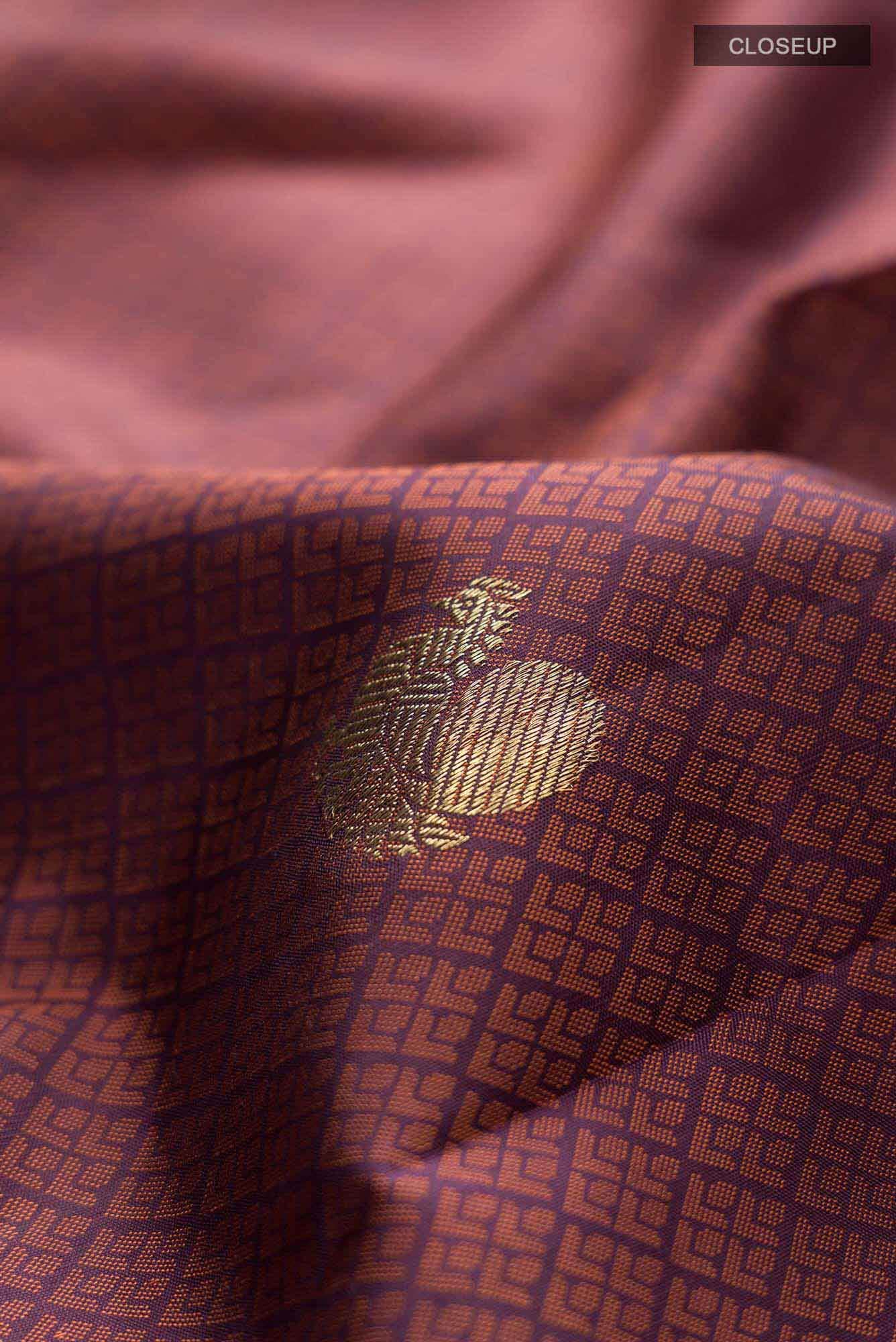 Brown Kanchipuram Silk Saree