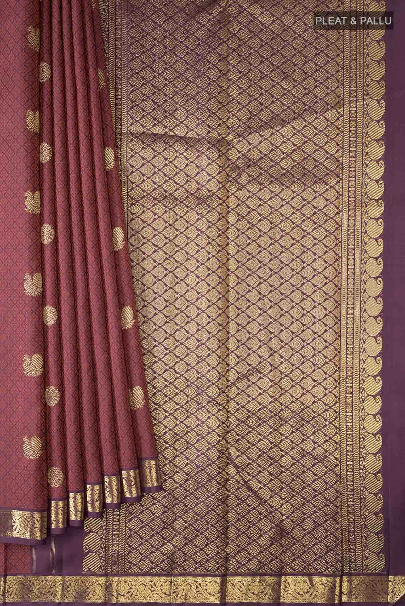 Brown Kanchipuram Silk Saree