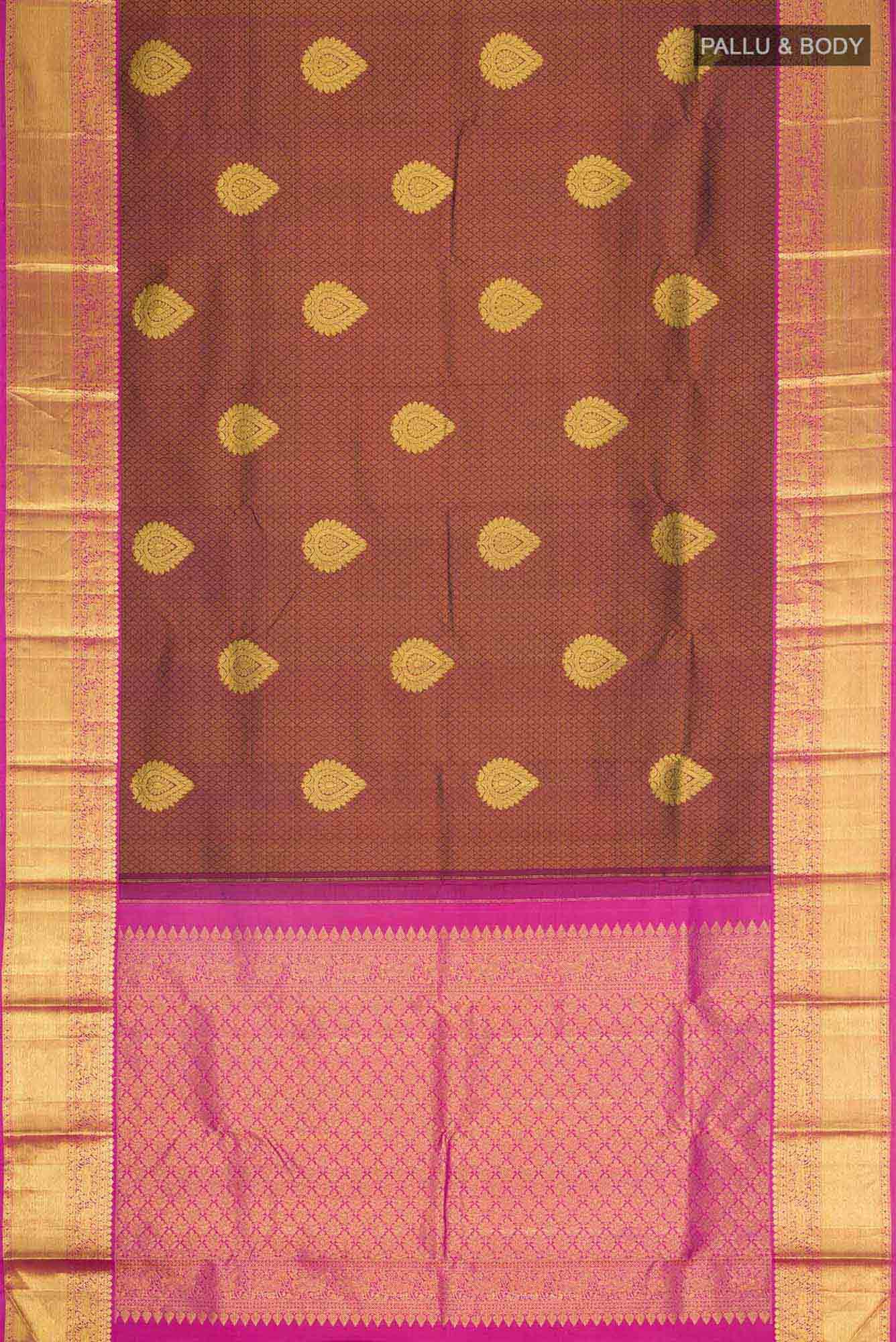Maroon Kanchipuram Silk Saree
