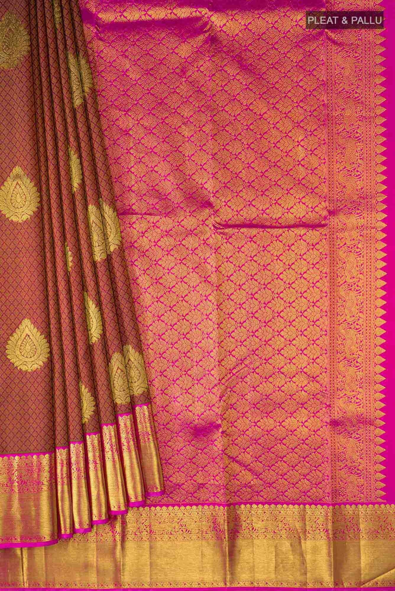 Maroon Kanchipuram Silk Saree