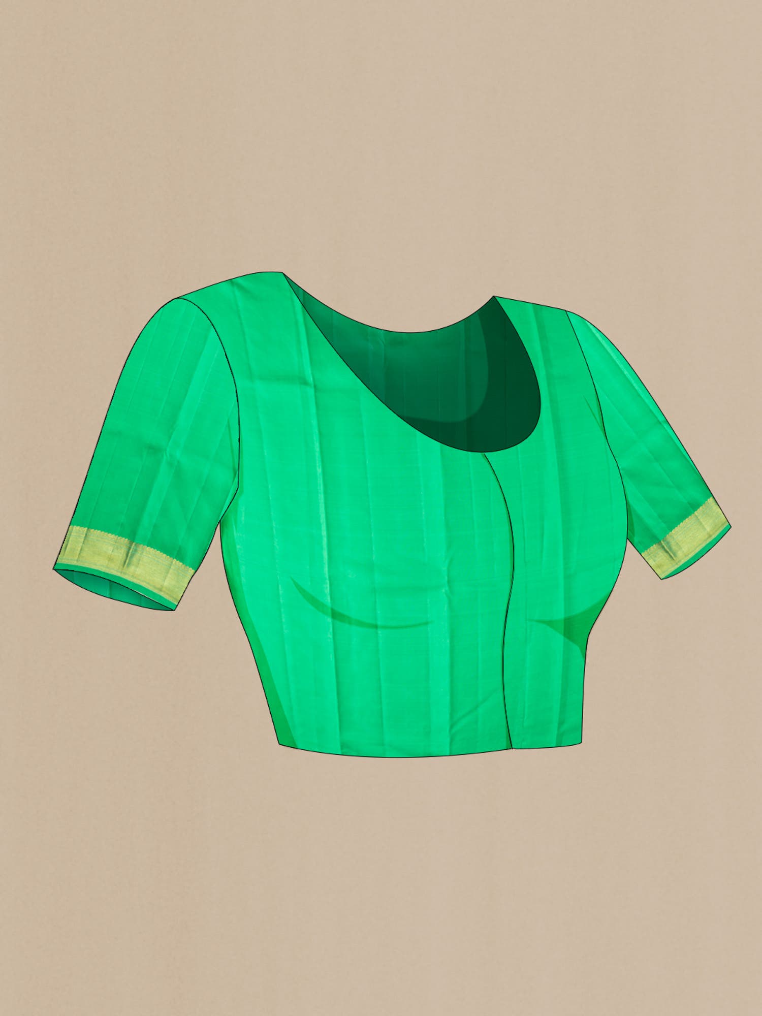 Green Kanchipuram Saree