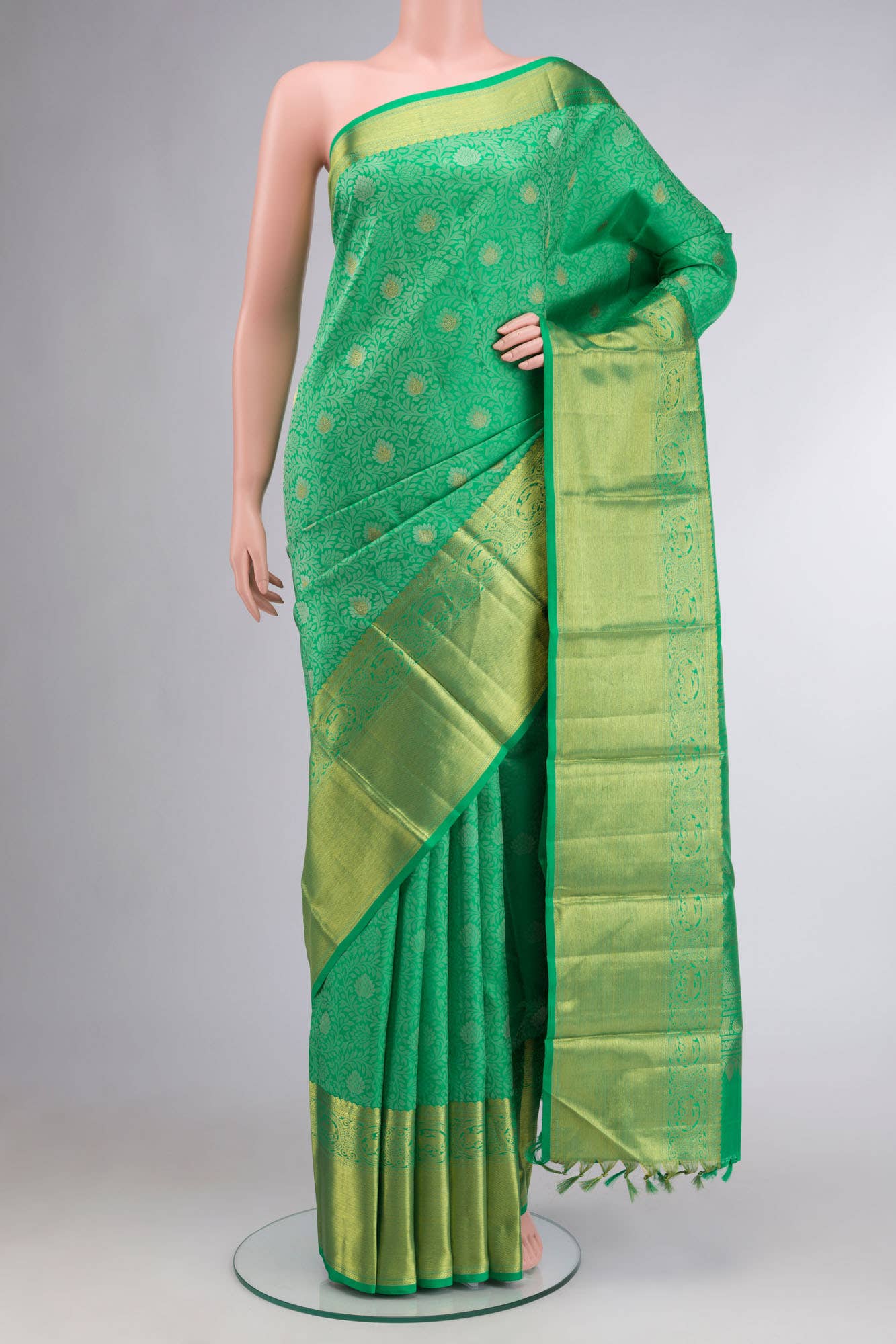 Green Kanchipuram Saree