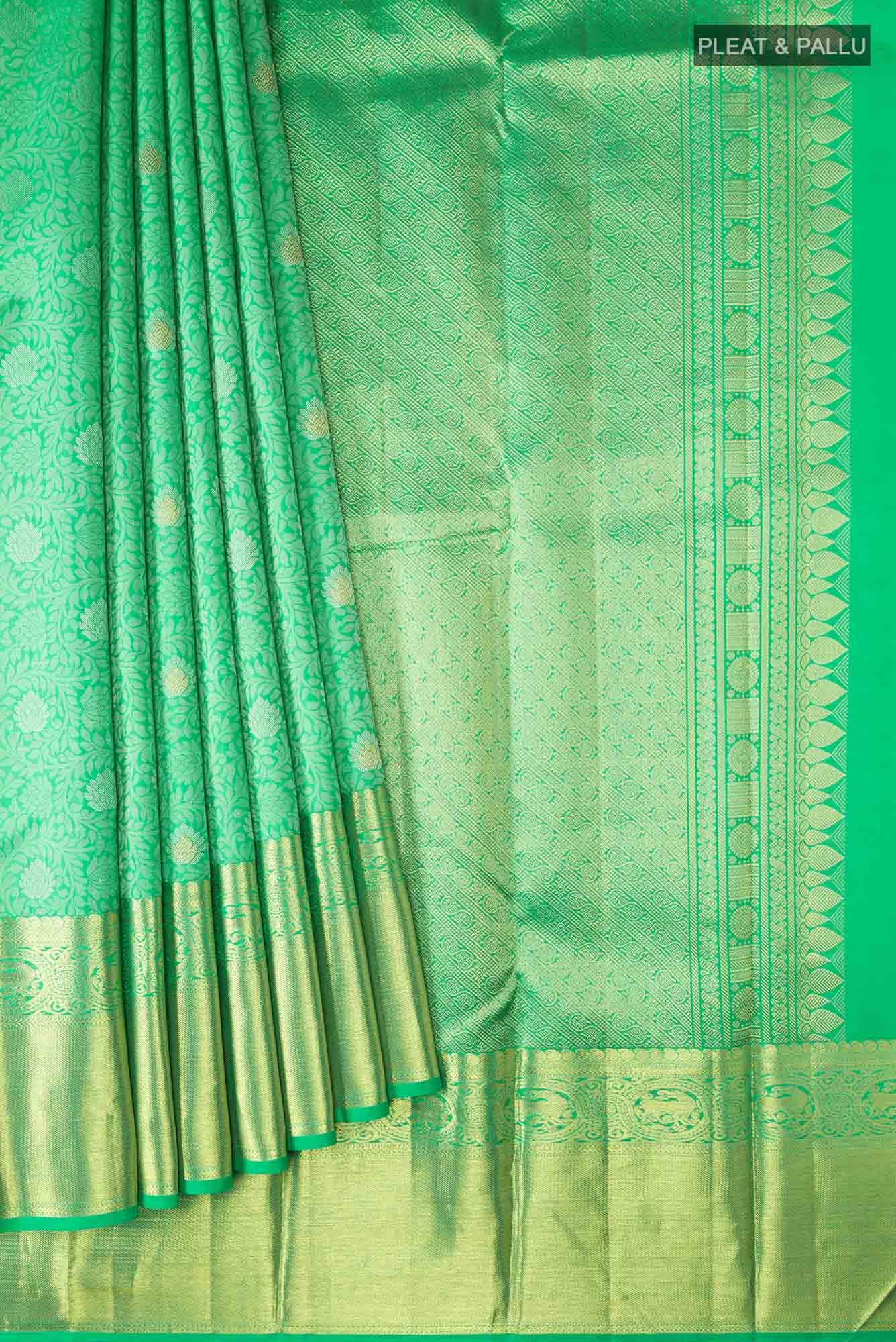 Green Kanchipuram Saree