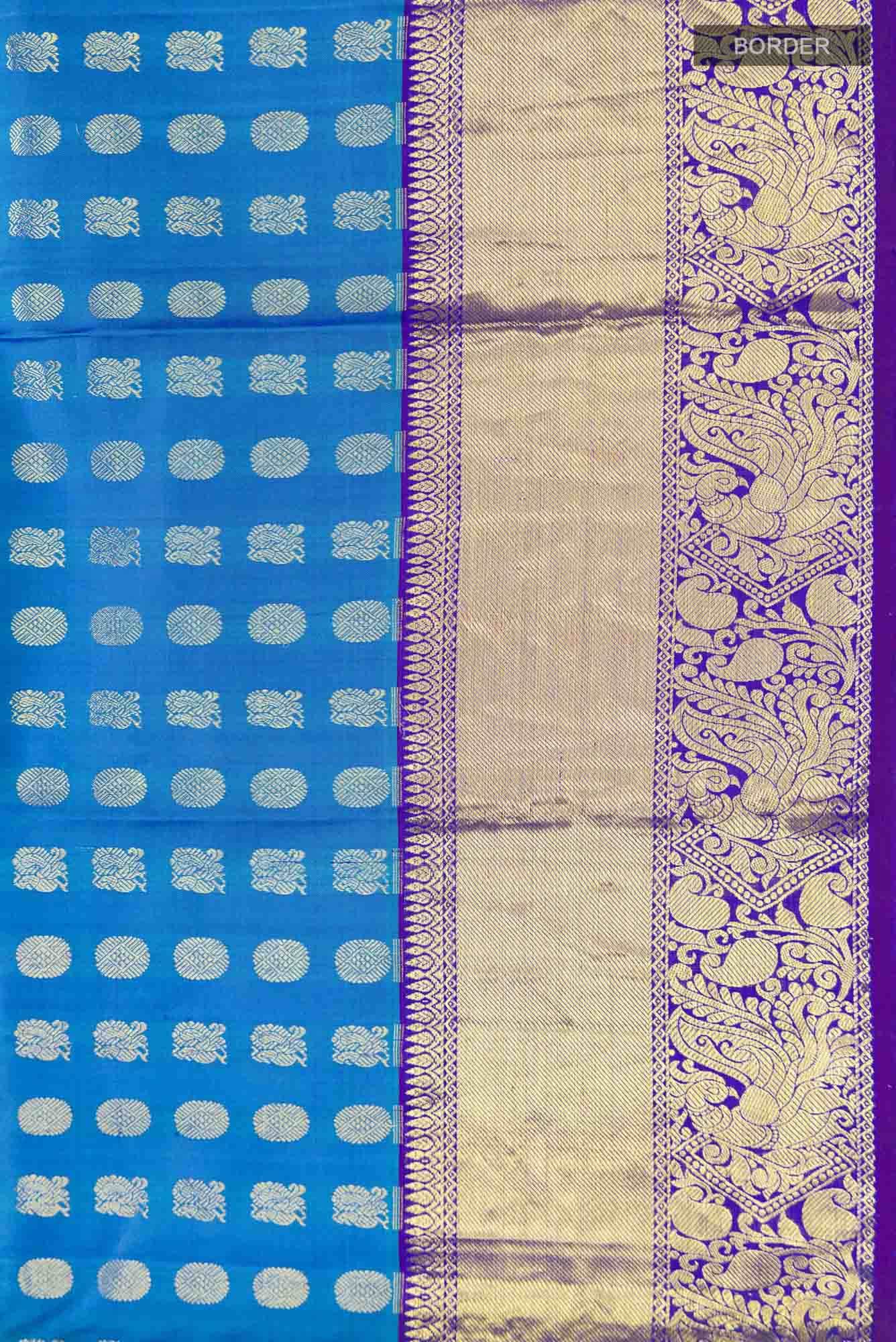 Blue Kanchipuram Silk Saree