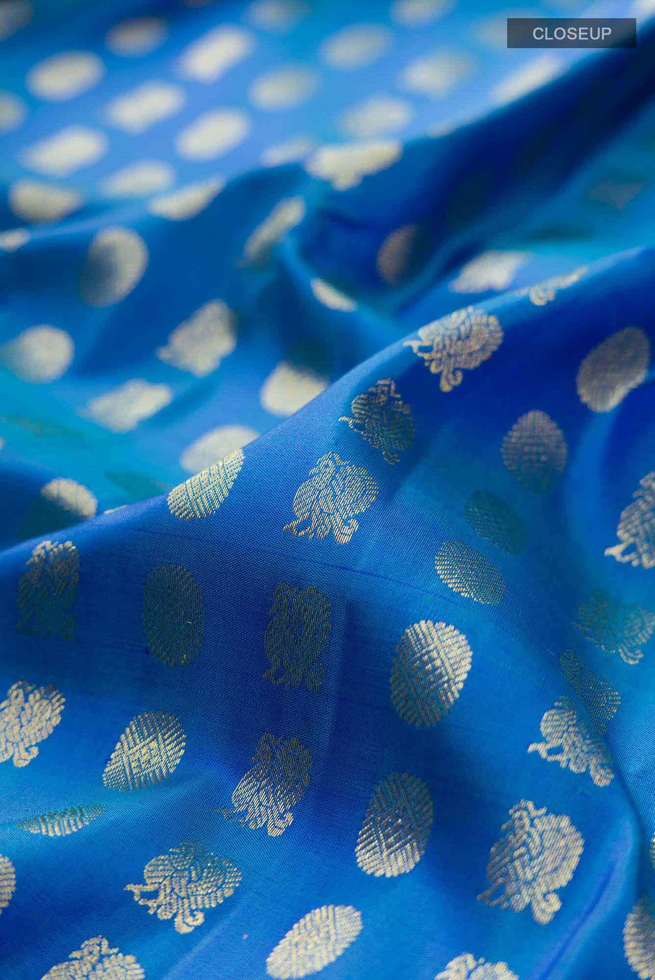 Blue Kanchipuram Silk Saree