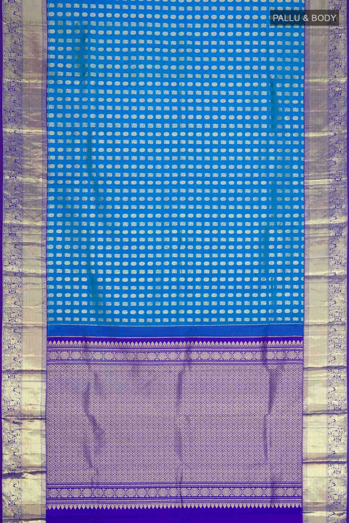 Blue Kanchipuram Silk Saree