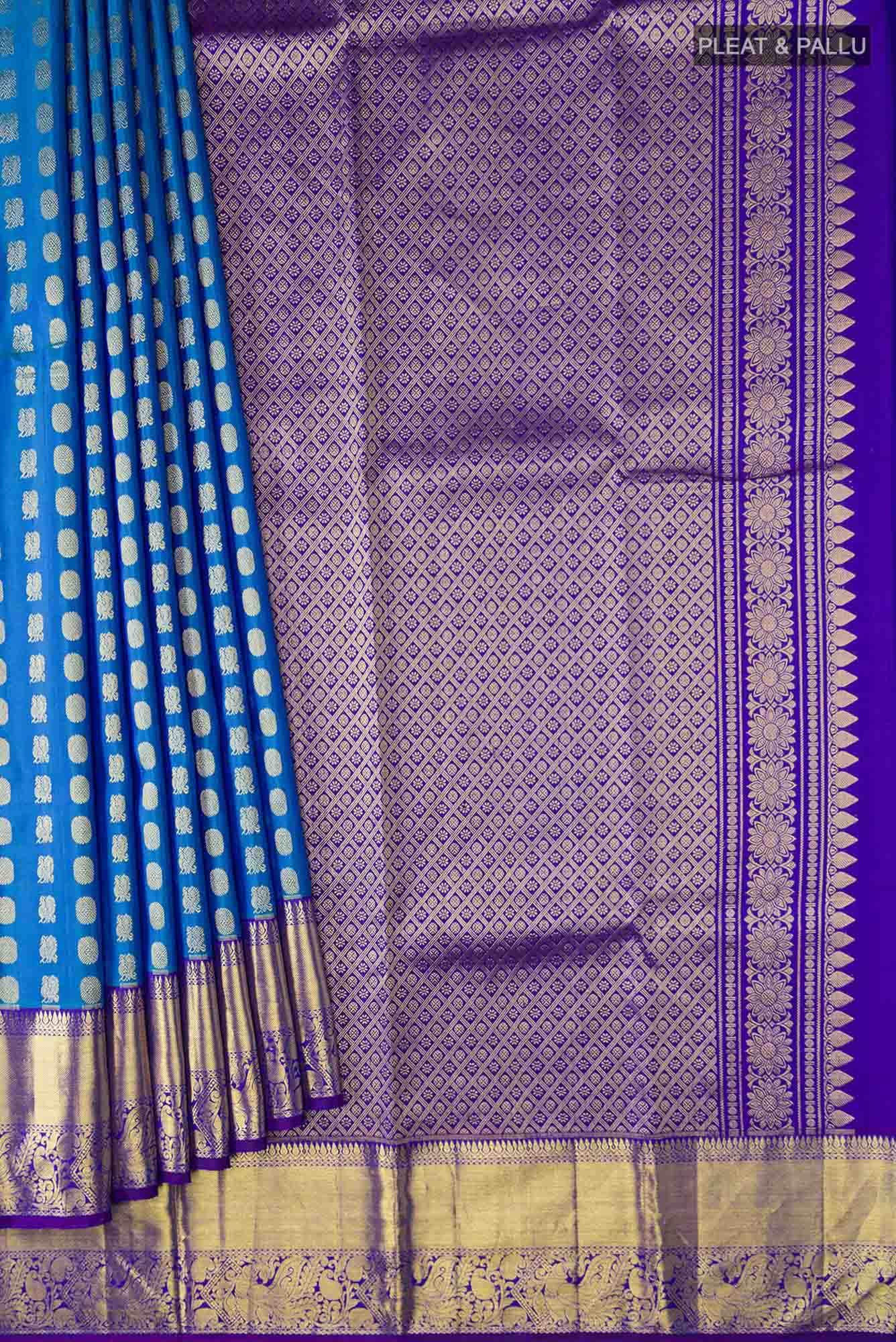 Blue Kanchipuram Silk Saree