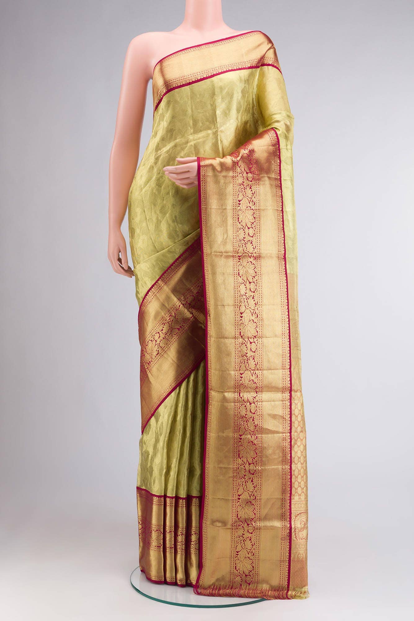 Gold Kanchipuram Silk Saree