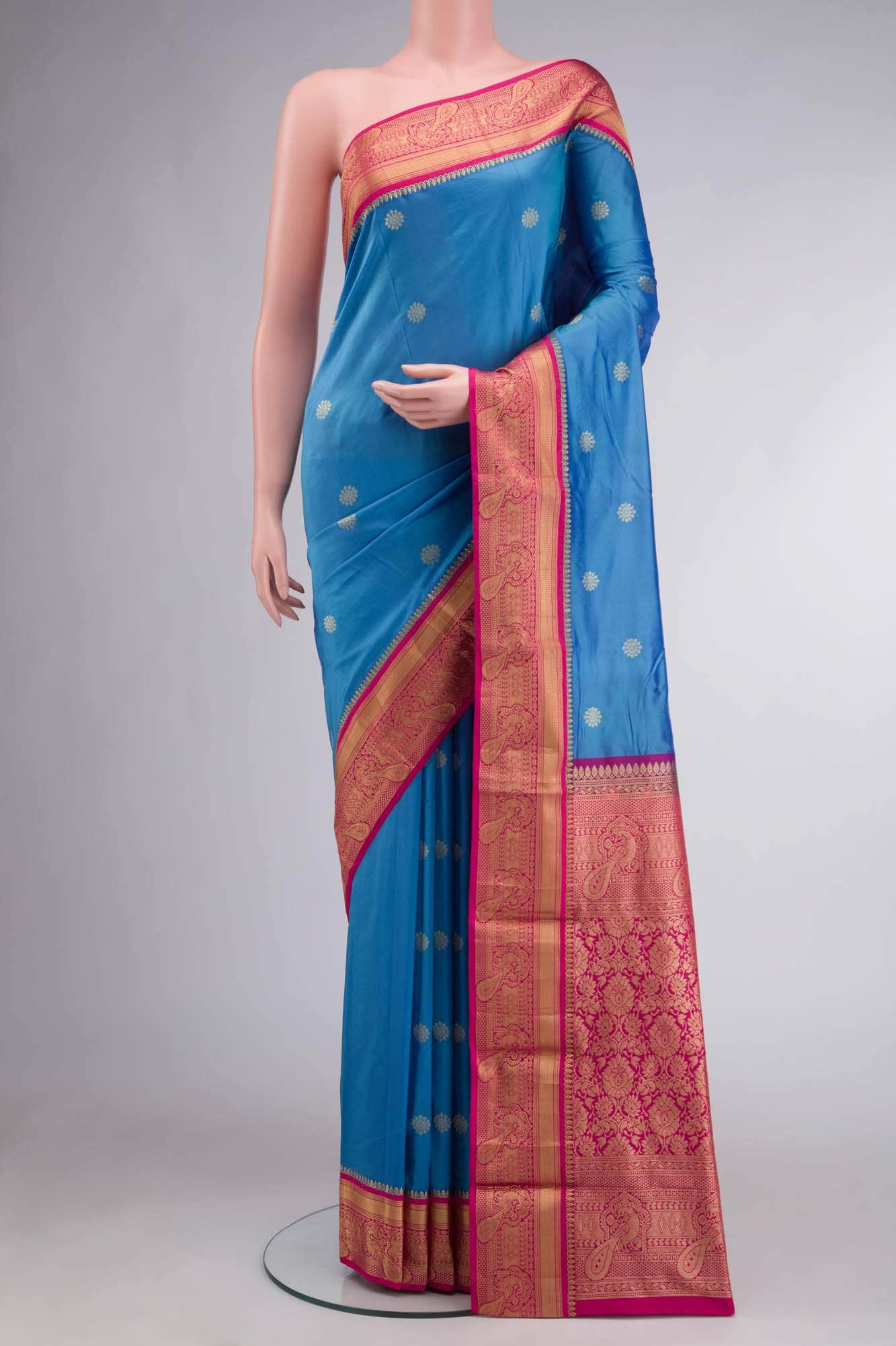 Blue Bangalore Silk Saree