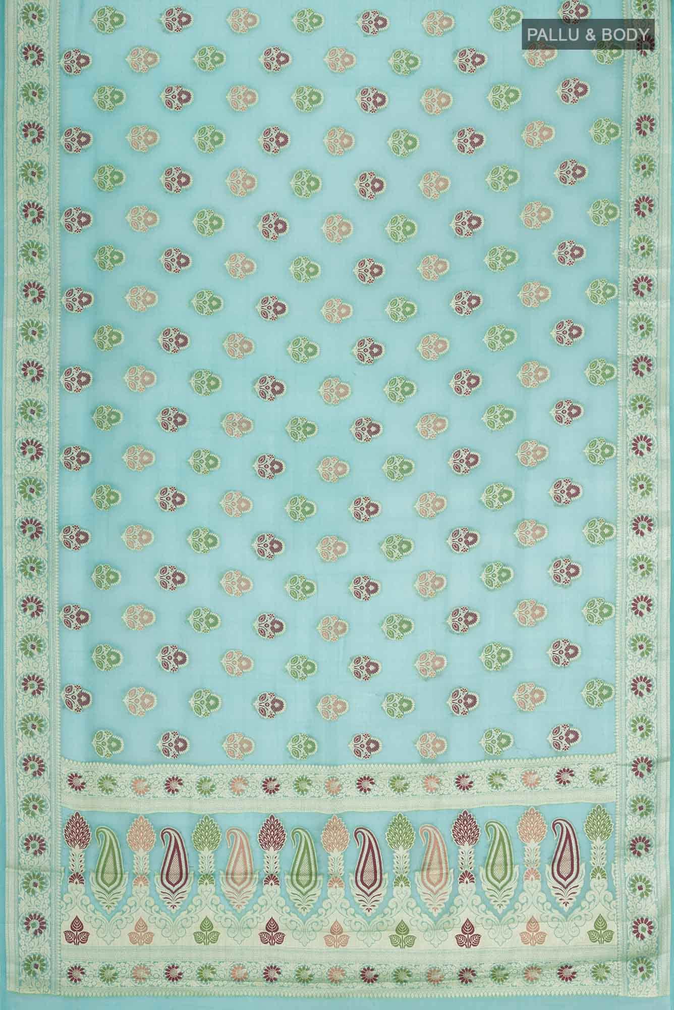 Green Banarasi Georgette Saree