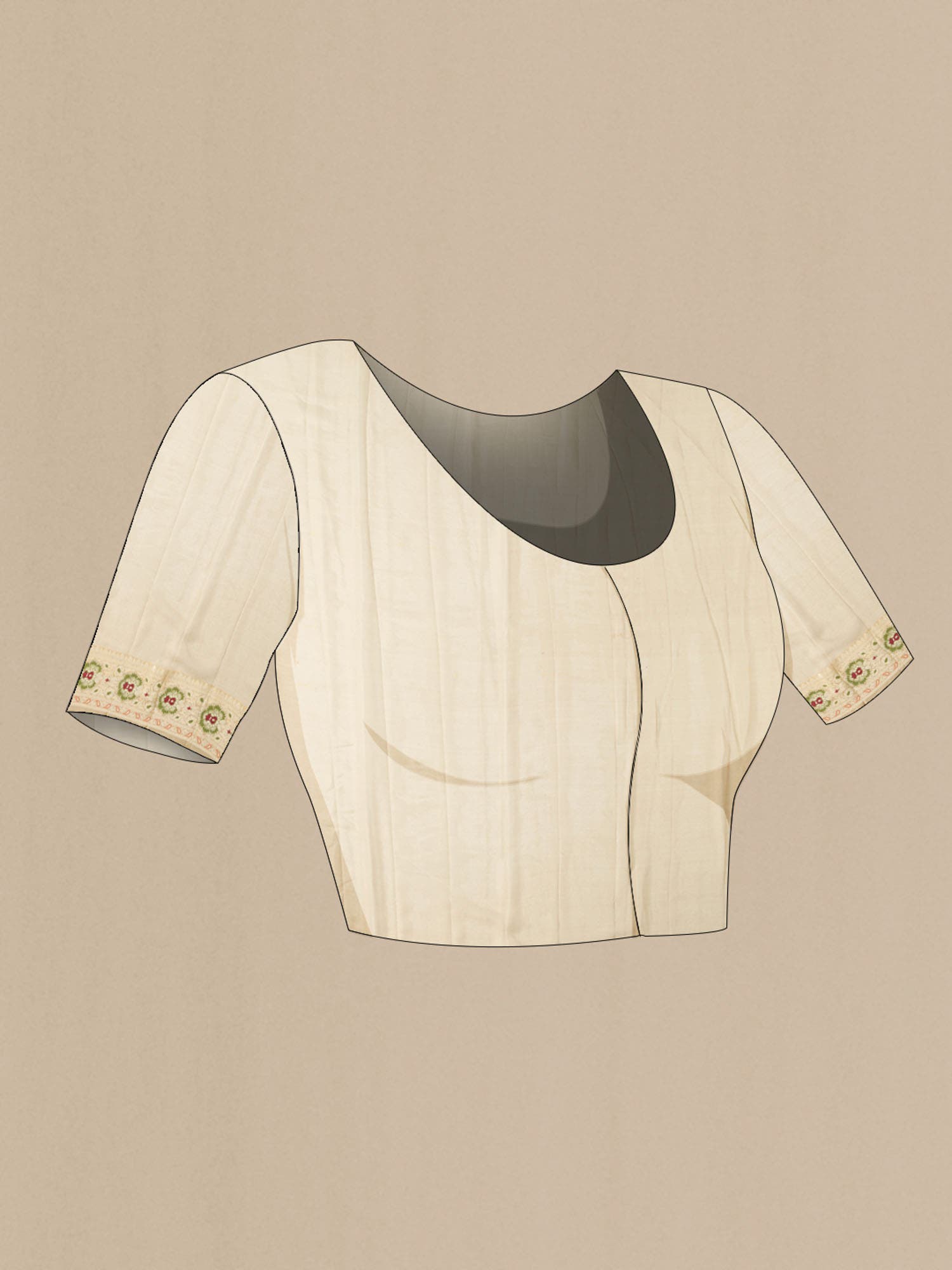 Beige Banarasi Georgette Saree