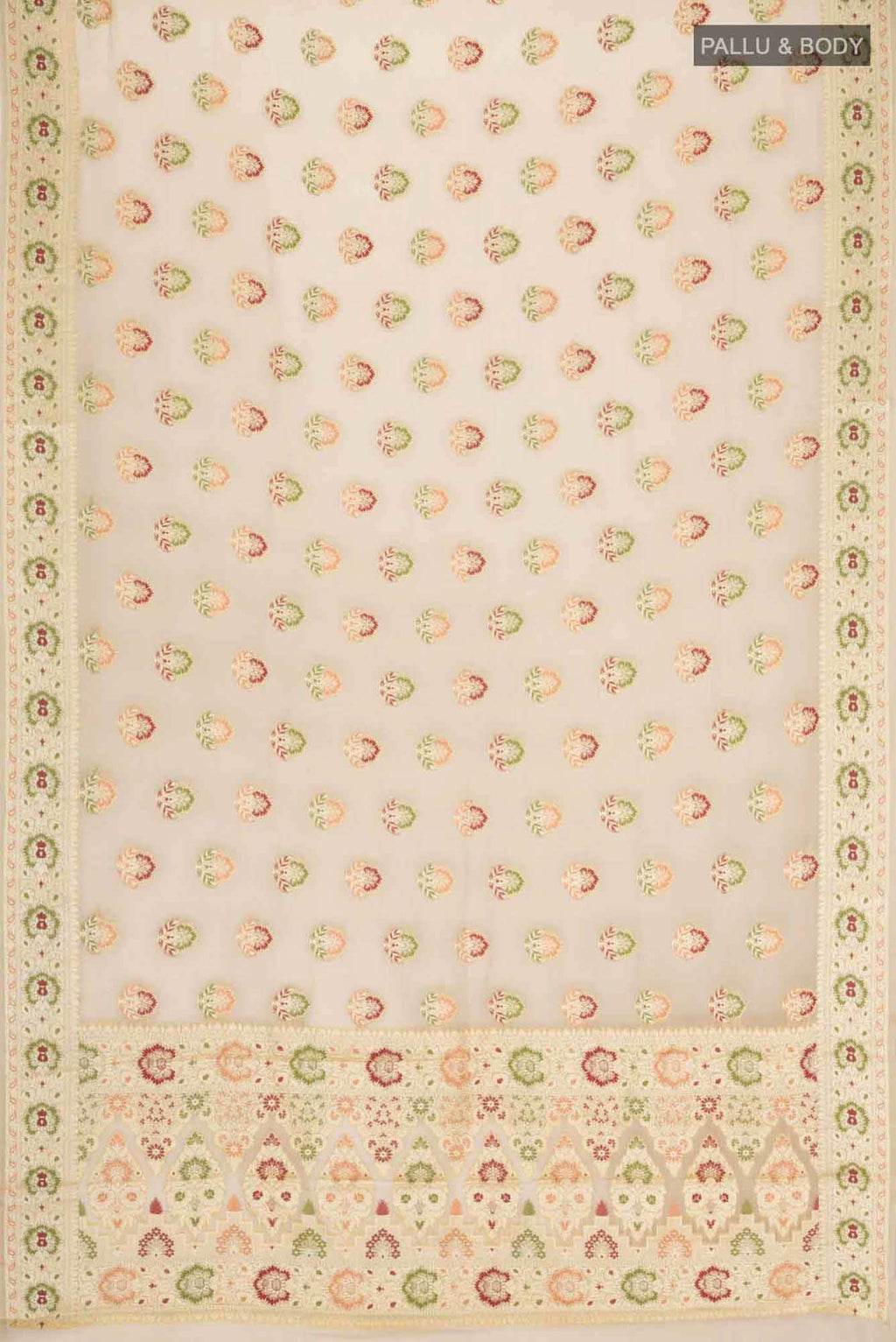Beige Banarasi Georgette Saree