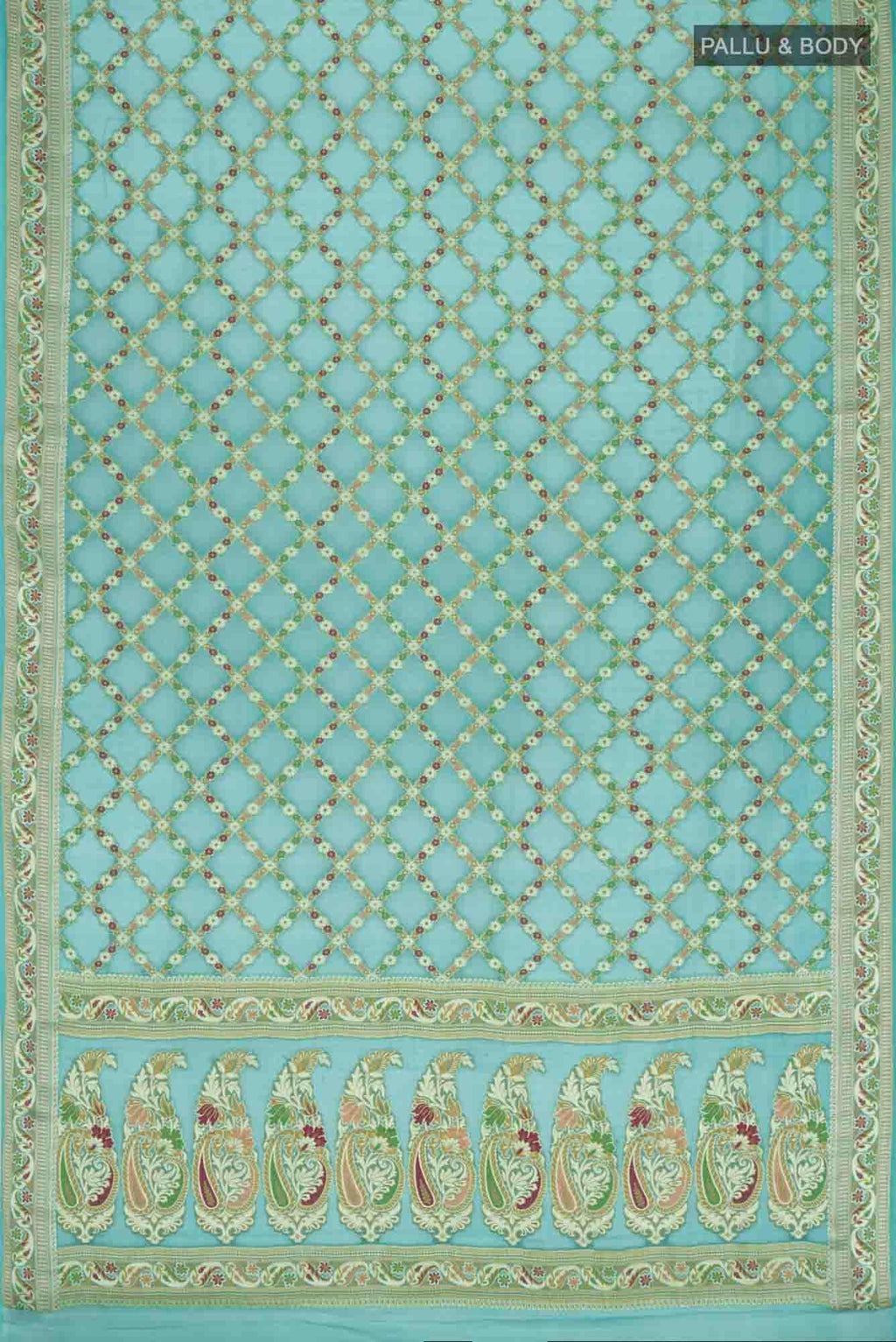Green Banarasi Georgette Saree